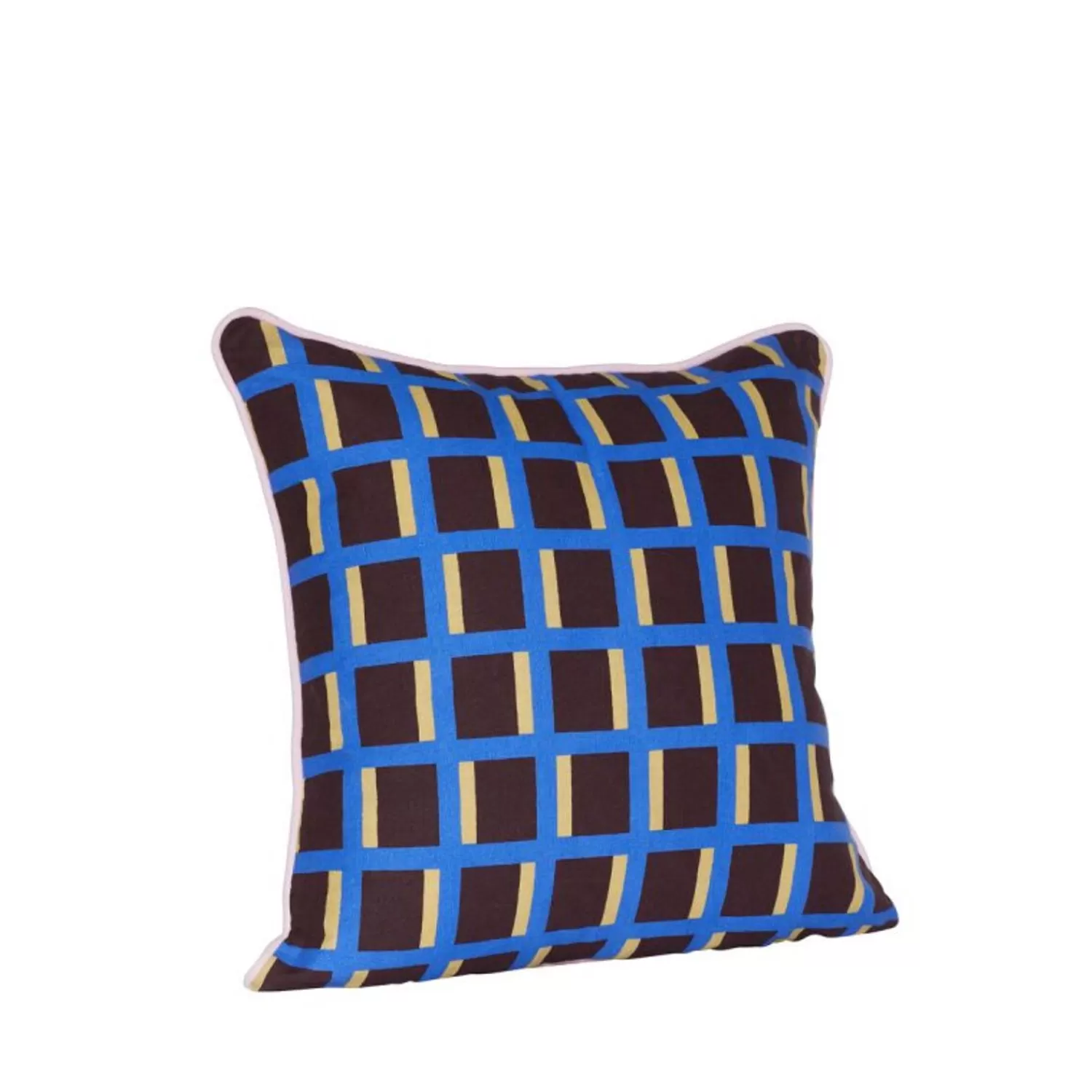 Hübsch Cushions^Agenda Cushion Blue/Multicolour Blue, Brown, Pink, Sand