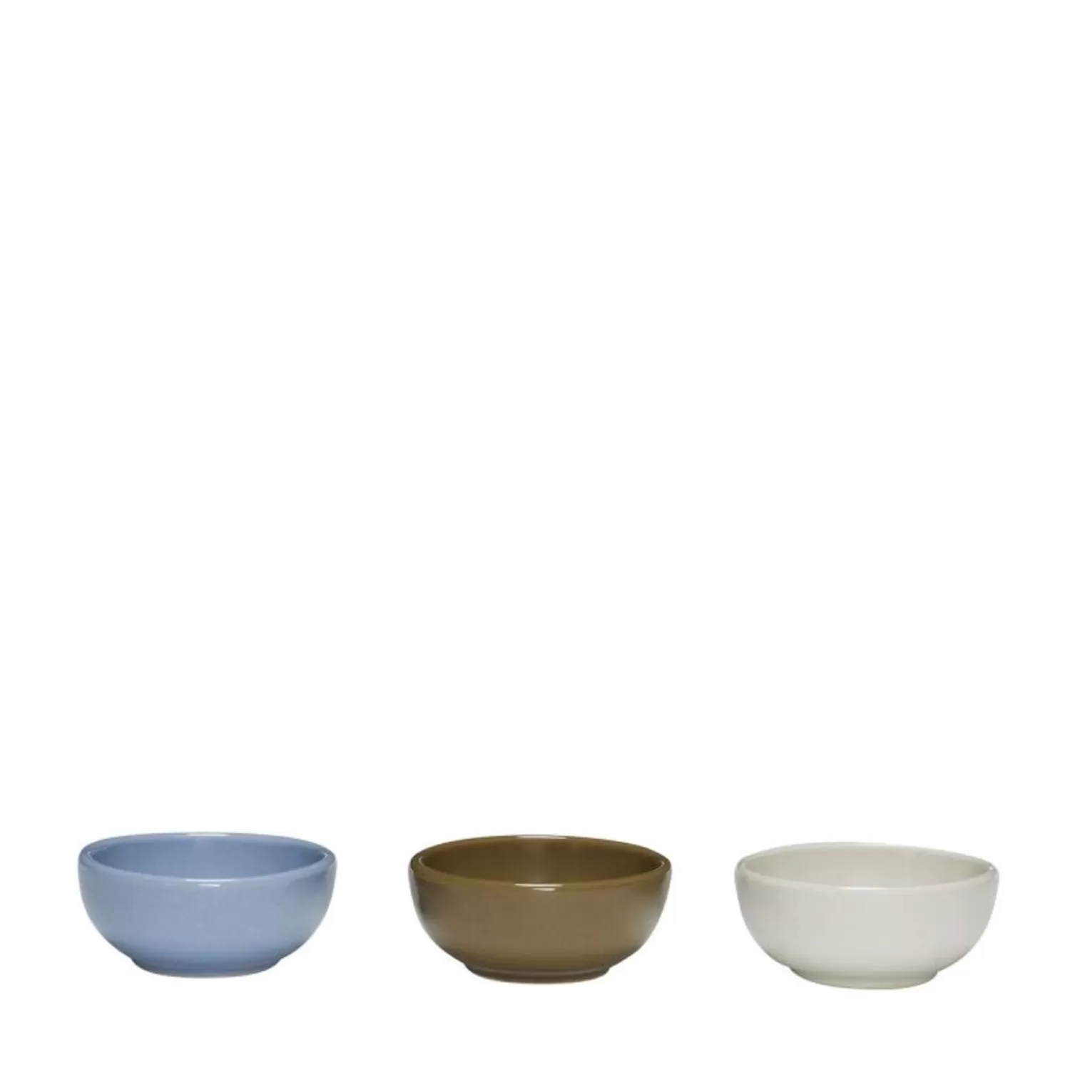 Hübsch Kitchen Accessories^Amare Bowls Multicolour (Set Of 3) Light Blue, Olive, Sand