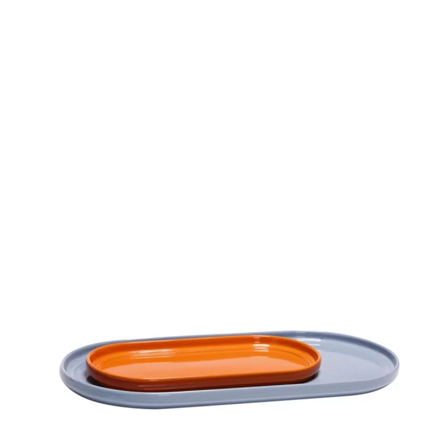 Hübsch Kitchen Accessories^Amare Serving Trays Light Blue/Orange (Set Of 2) Light Blue, Orange