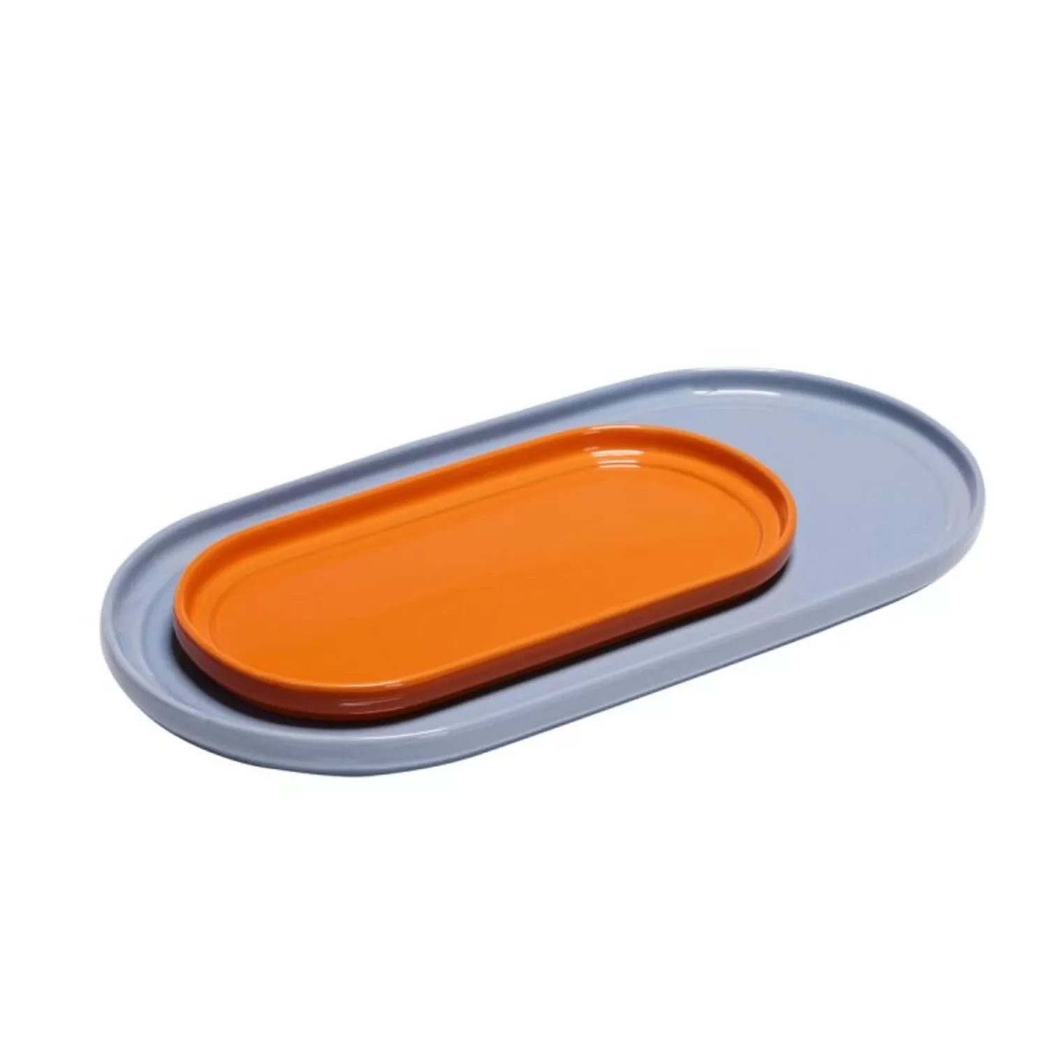 Hübsch Kitchen Accessories^Amare Serving Trays Light Blue/Orange (Set Of 2) Light Blue, Orange