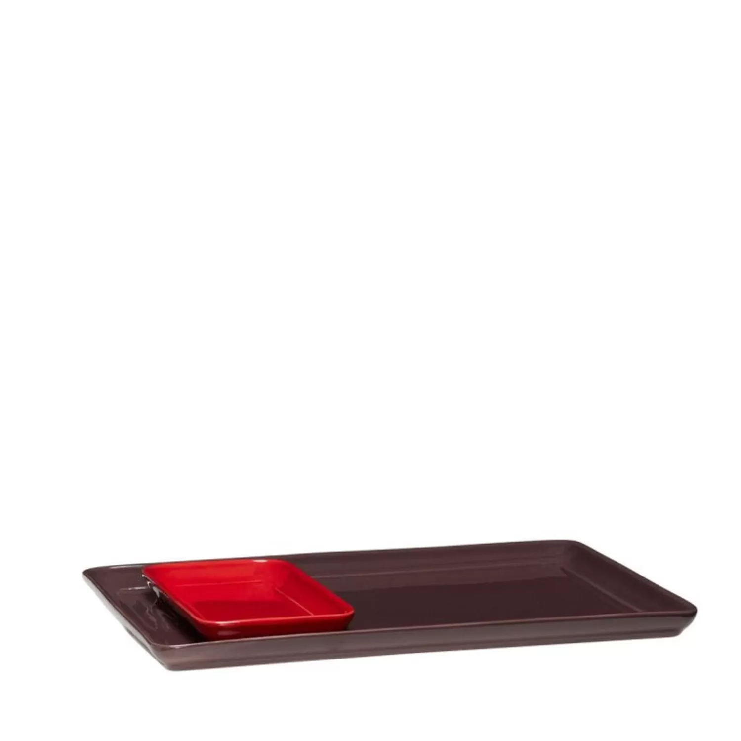 Hübsch Workspace^Amare Tray Burgundy/Red (Set Of 2) Burgundy, Red