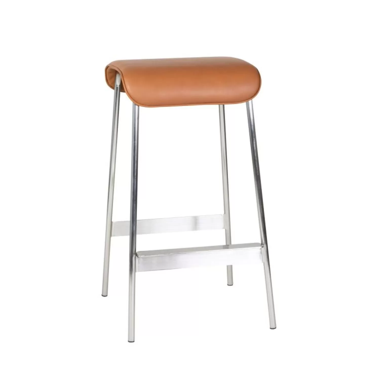 Hübsch Seating^Avenue Bar Stool Nickel/Brown Brown, Nickel