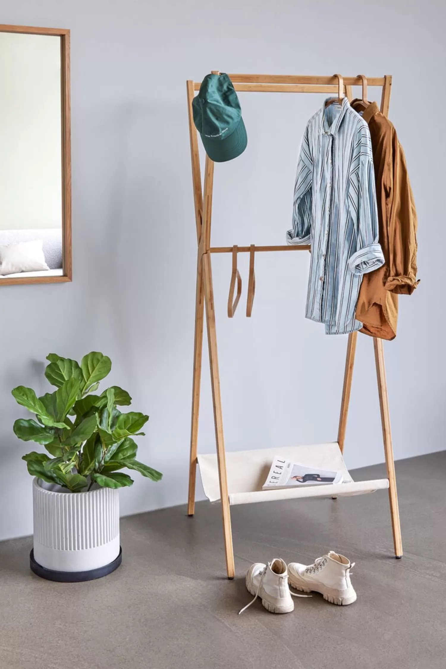 Hübsch Shelf Units & Storage^Bambus Clothing Rack Natural