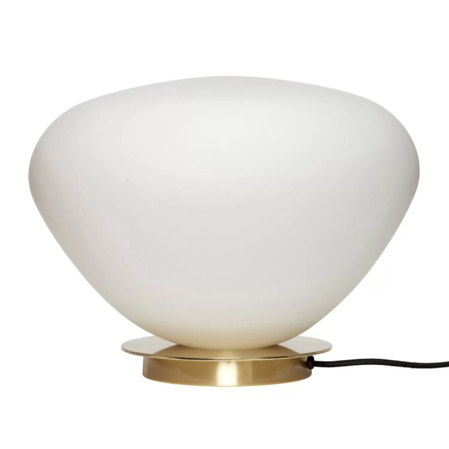 Hübsch Table Lamps^Bean Table Lamp White Brass, White