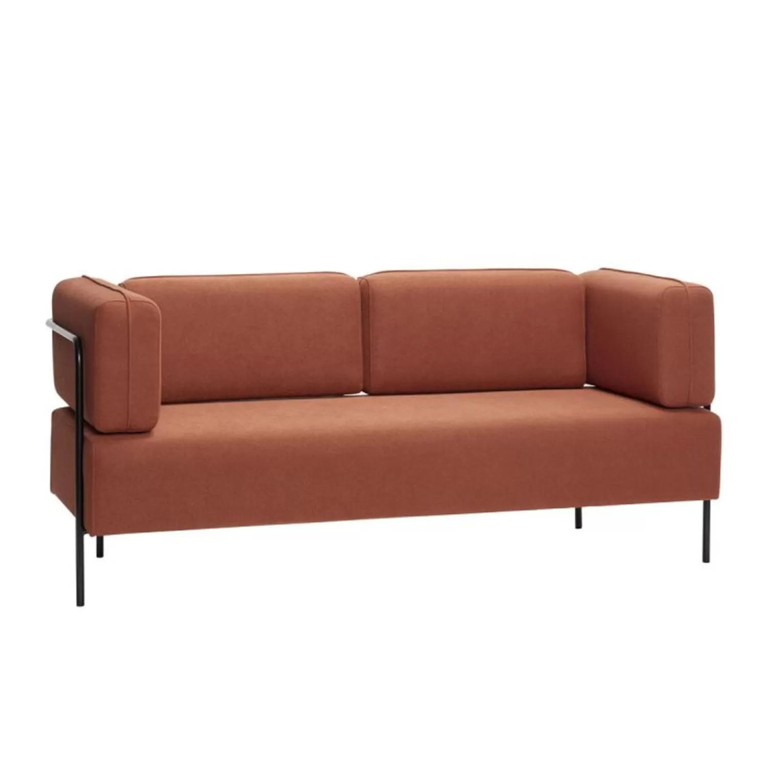 Hübsch Seating^Block Sofa Maroon Amber, Black