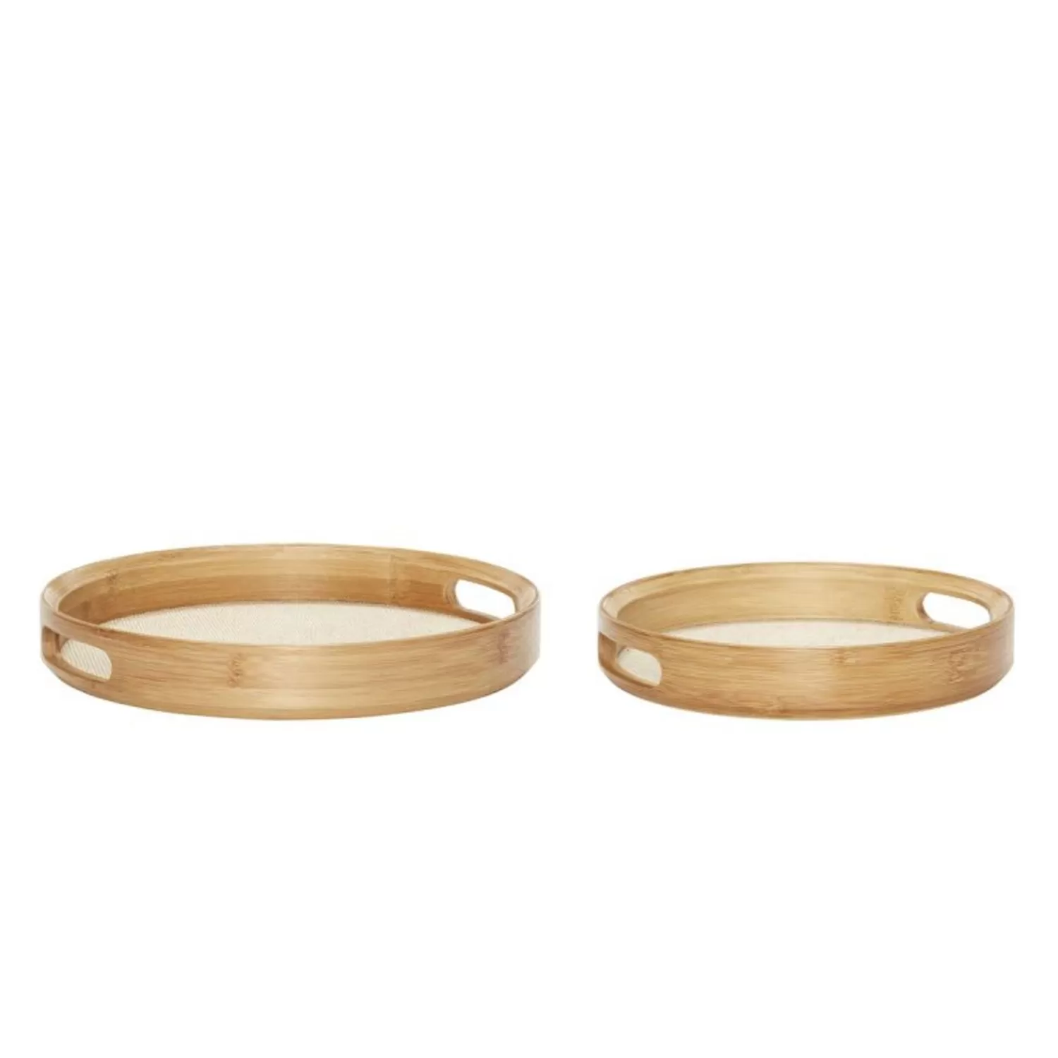 Hübsch Kitchen Accessories^Canvas Trays Round Natural (Set Of 2) Beige