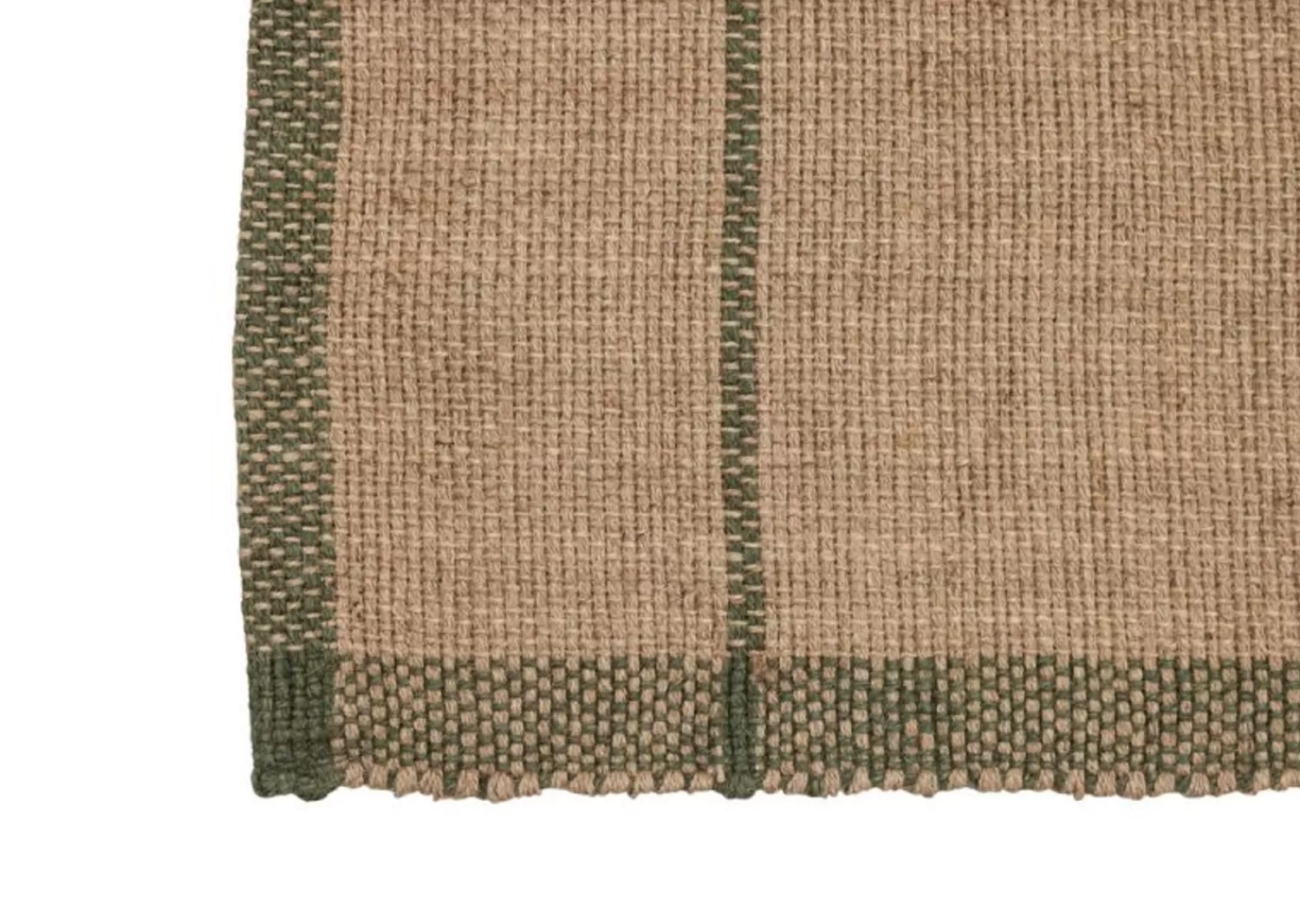 Hübsch Rugs^Capri Rug Natural Dark Green, Natural