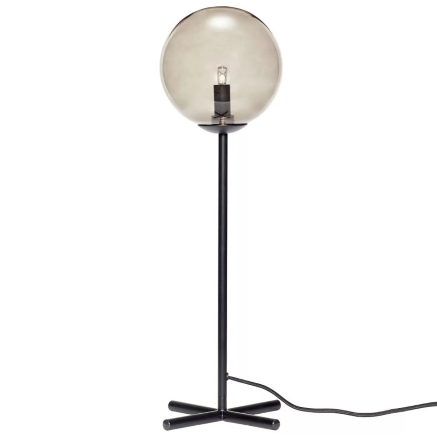 Hübsch Table Lamps^Champ Table Lamp Black/Smoked Black, Smoked