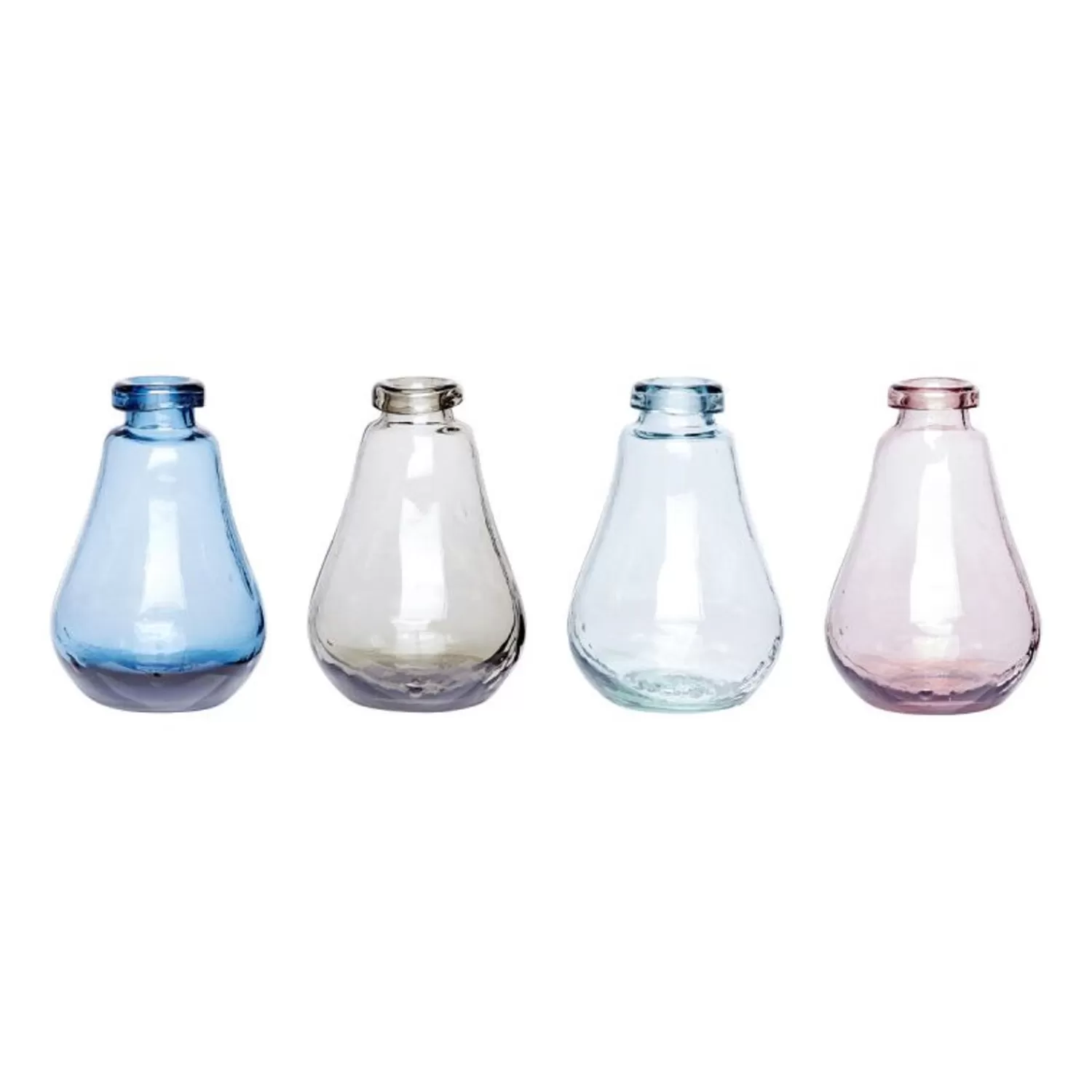 Hübsch Vases^Clarien Vases Multicolour (Set Of 4) Blue, Green, Grey, Pink