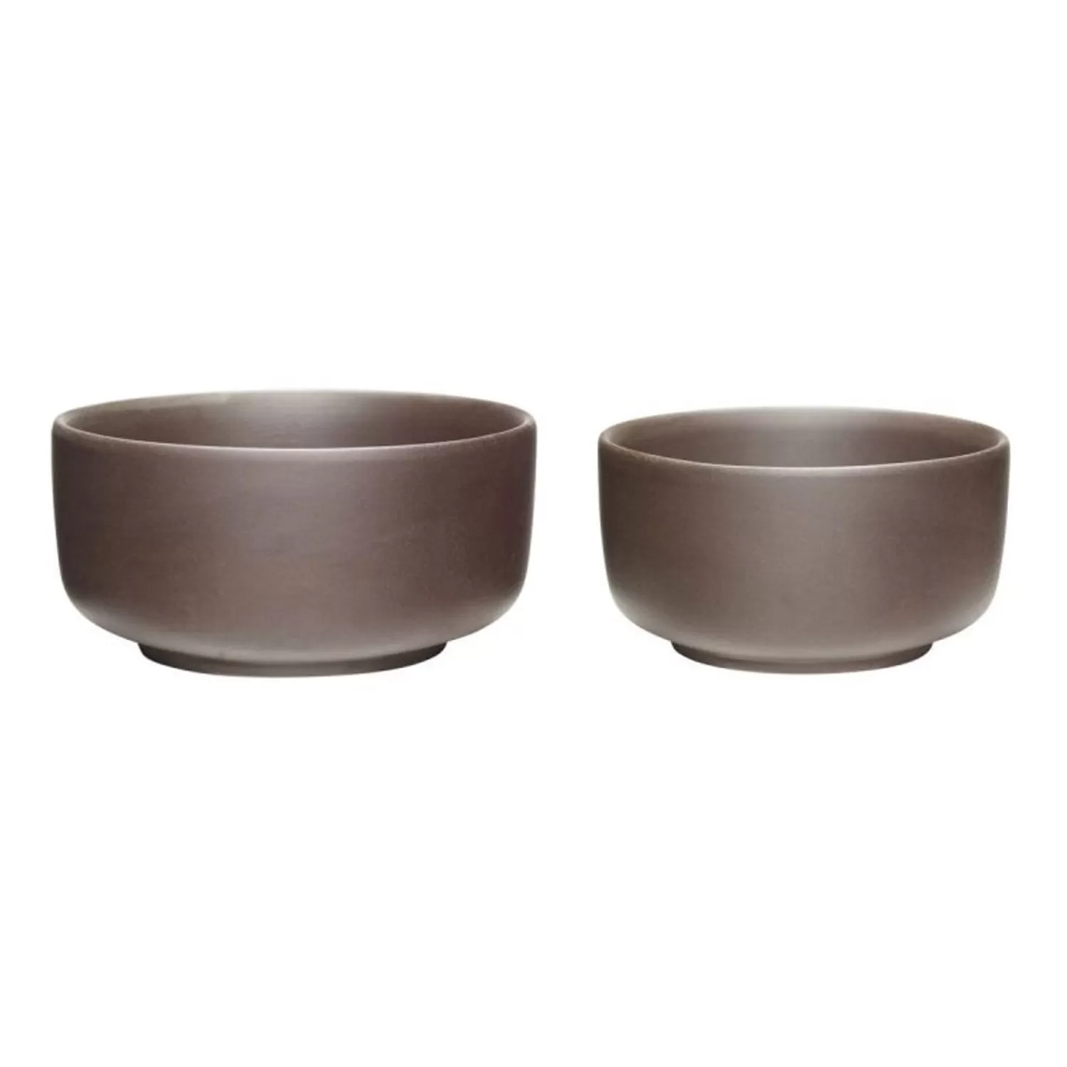 Hübsch Kitchen Accessories^Clay Bowls Brown (Set Of 2) Maroon