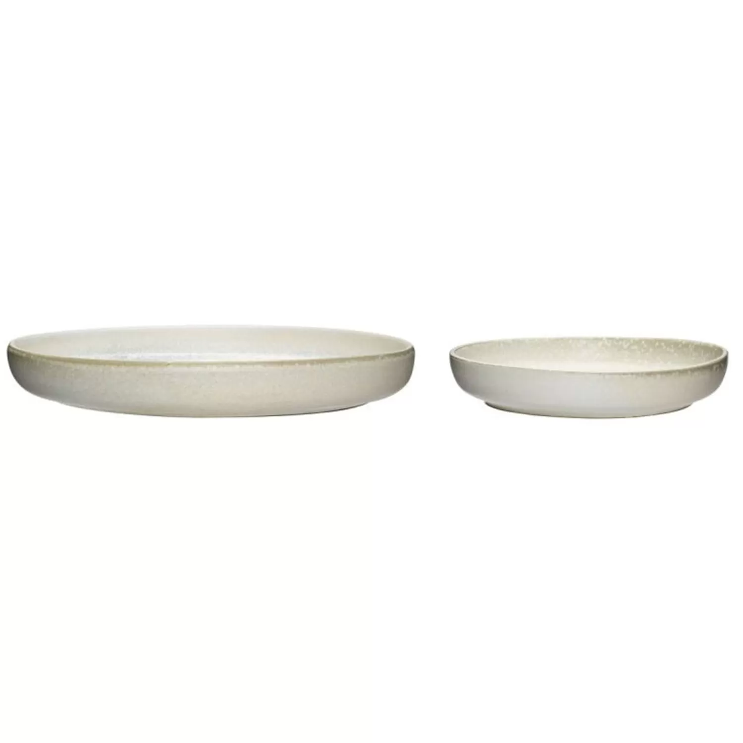 Hübsch Kitchen Accessories^Clay Plates (Set Of 2) White