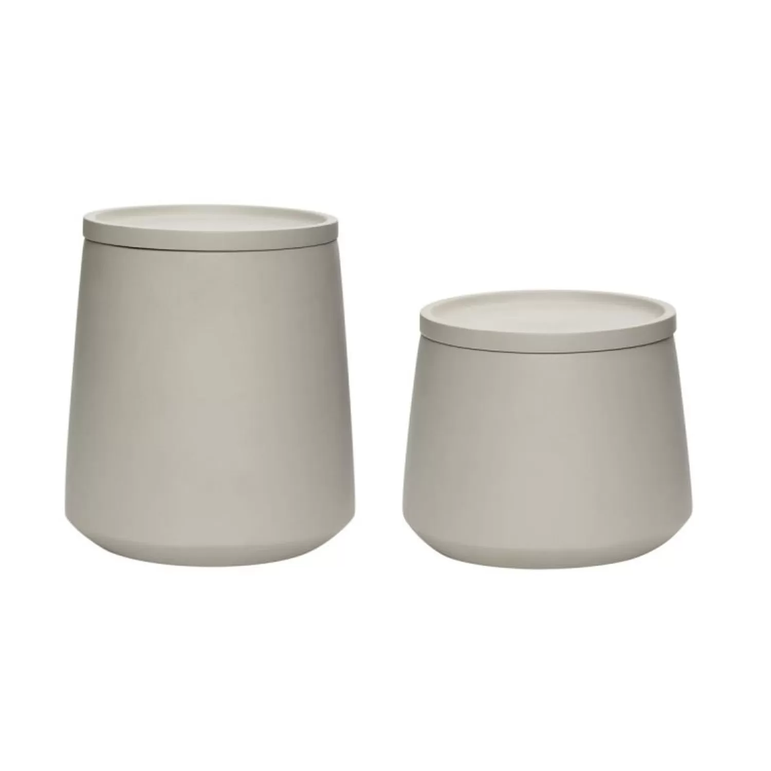 Hübsch Storage^Concrete Storage Jars (Set Of 2) Grey