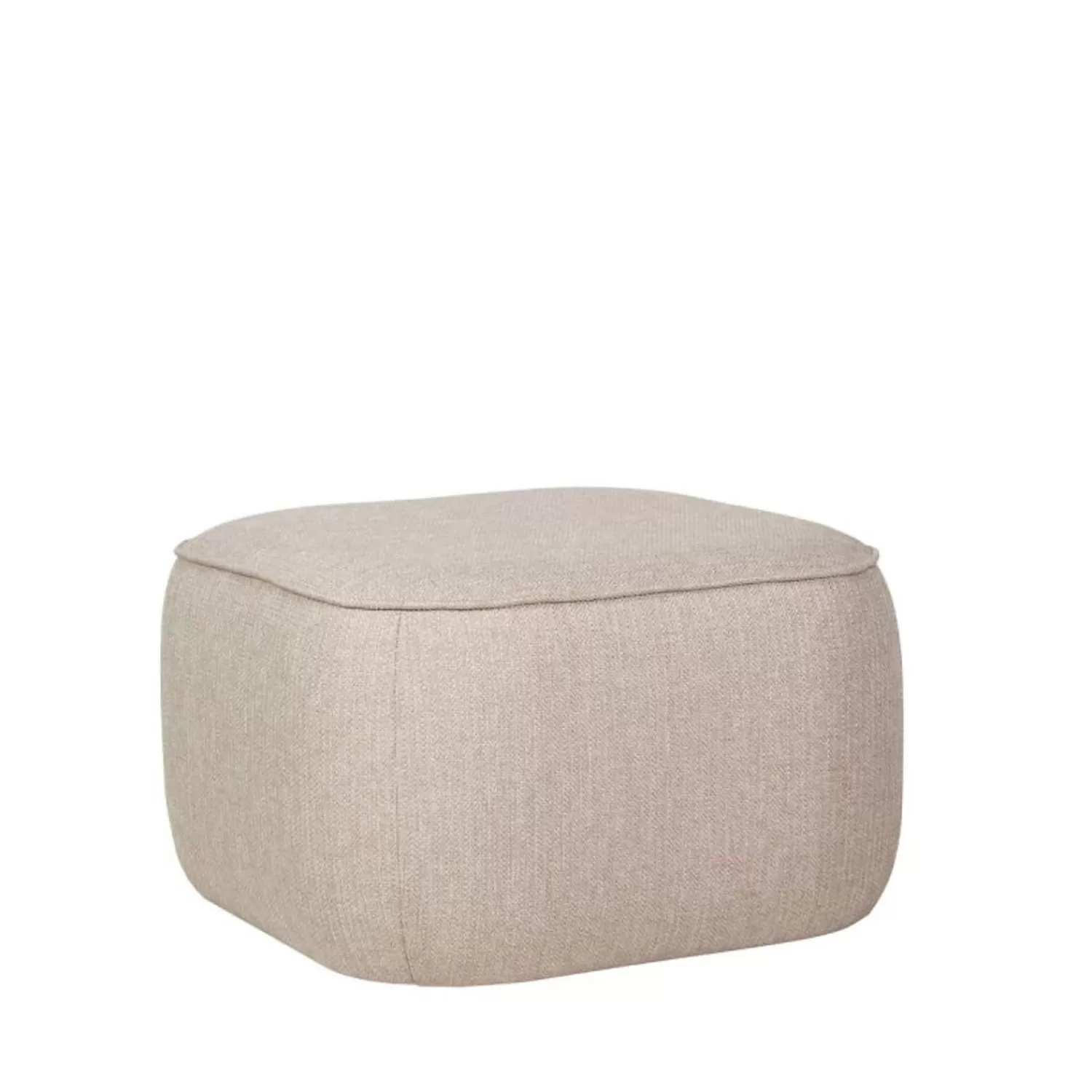 Hübsch Seating^Cube Pouffe Beige