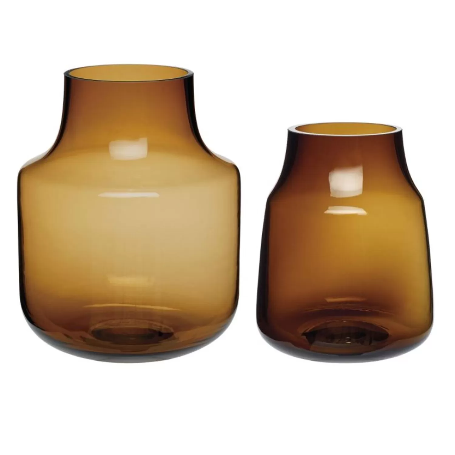 Hübsch Vases^Desert Vases (Set Of 2) Amber