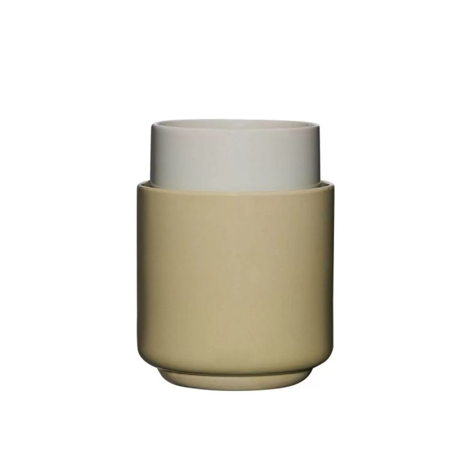 Hübsch Vases^Deux Pots Light Green/Sand (Set Of 2) Light Green, Sand