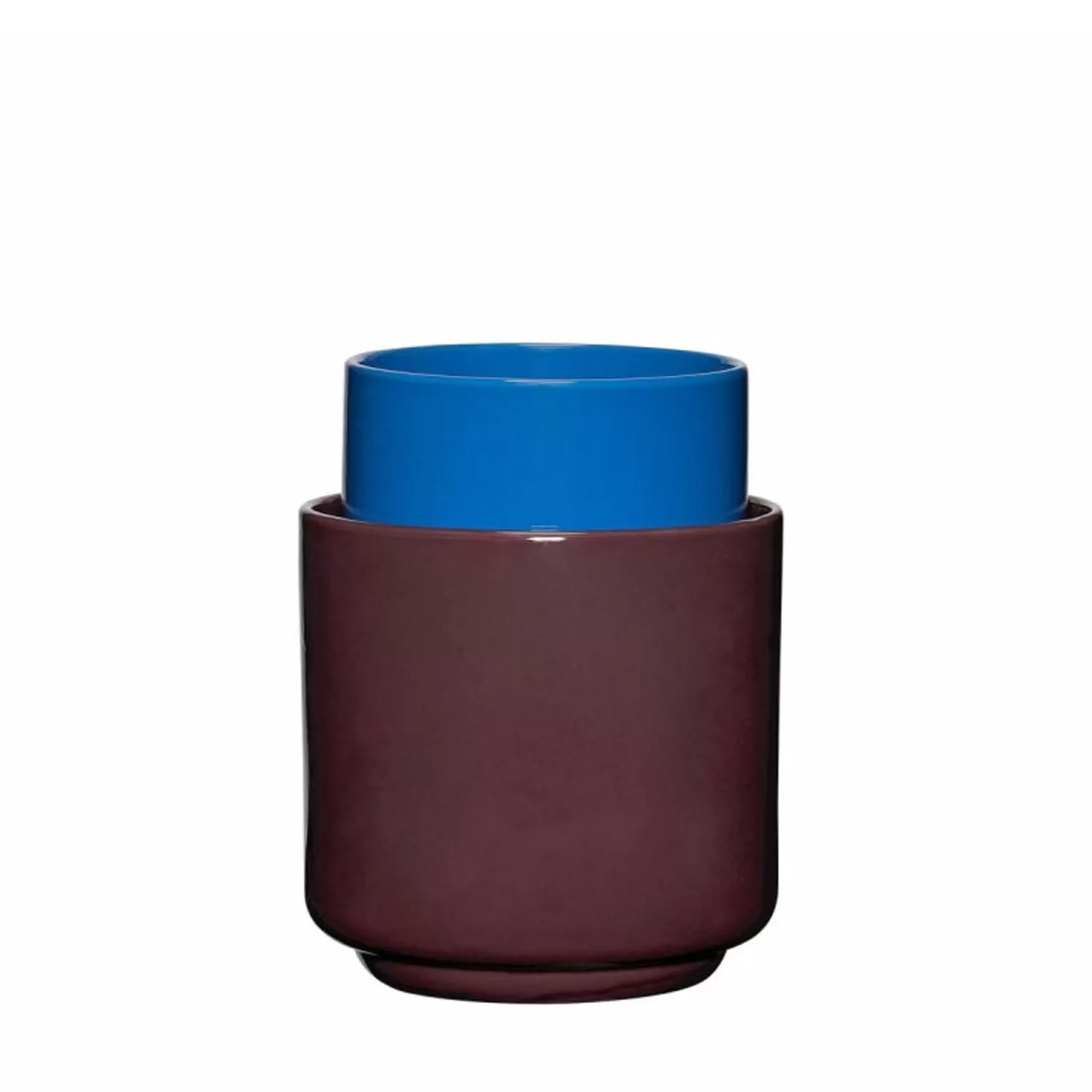 Hübsch Vases^Deux Pots Maroon/Blue (Set Of 2) Blue, Maroon