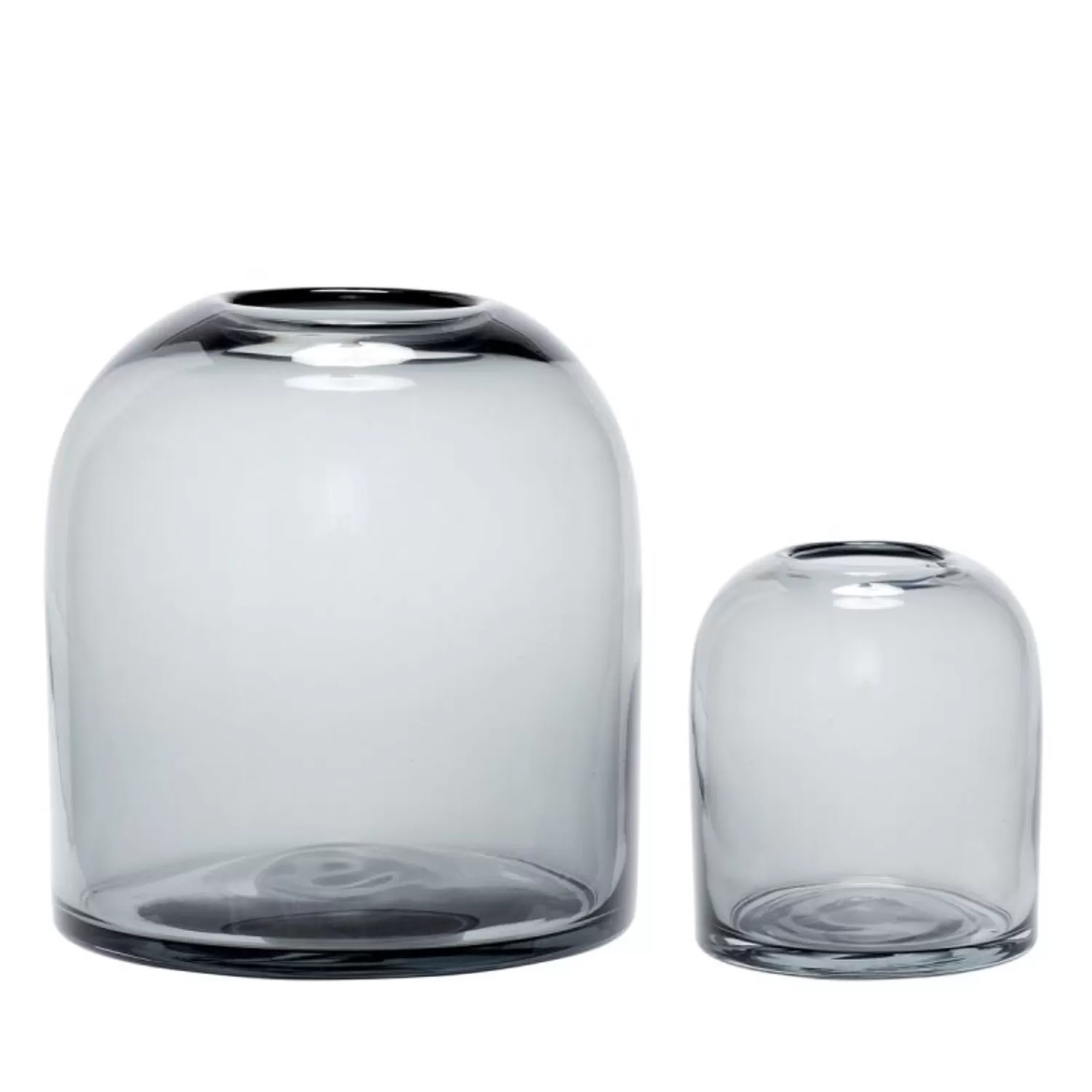 Hübsch Vases^Dome Vases Grey (Set Of 2) Smoked