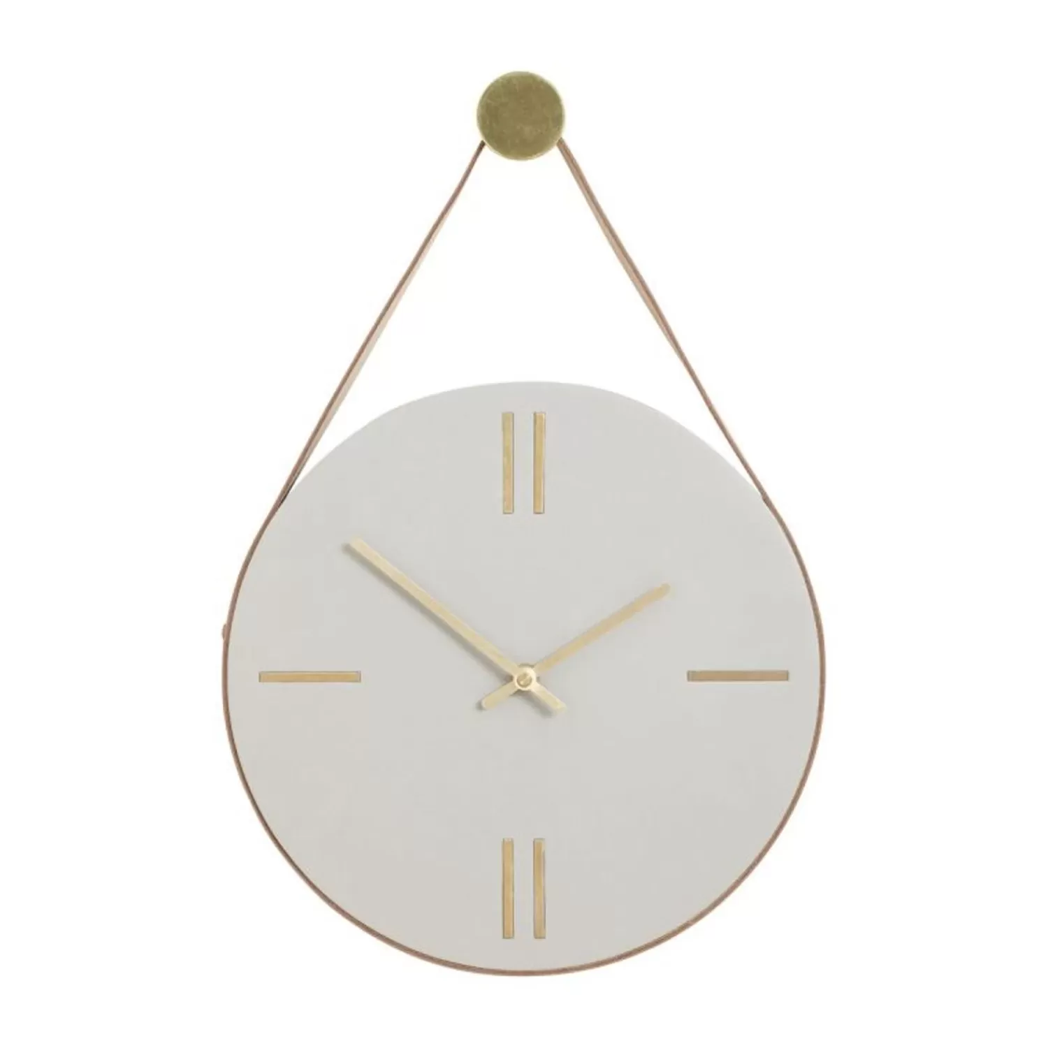 Hübsch Wall Decoration^Drop Clock Grey Brass, Brown, Grey