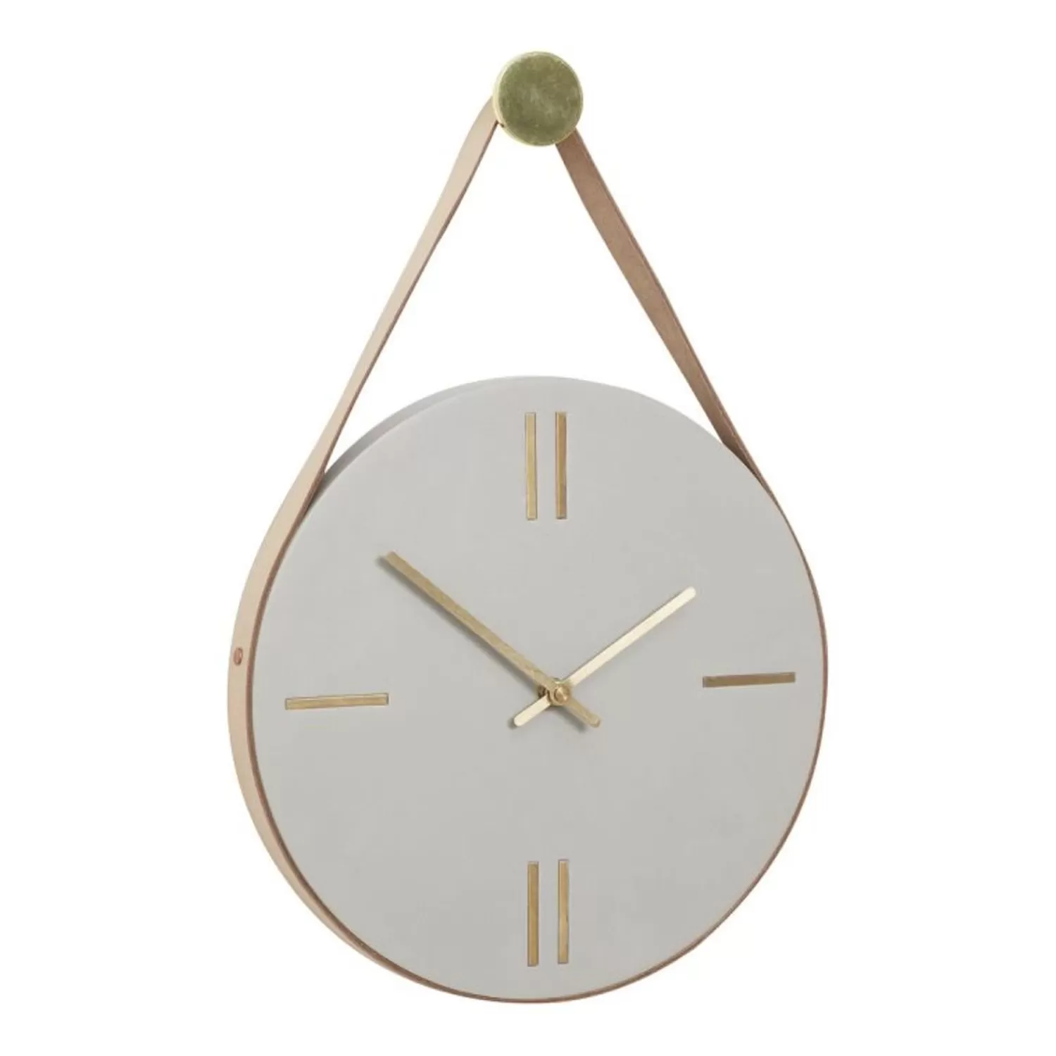 Hübsch Wall Decoration^Drop Clock Grey Brass, Brown, Grey