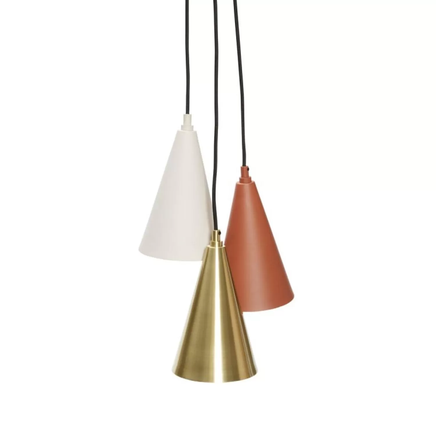 Hübsch Ceiling Lights^Drop Lamp Multicolour Brass, Grey, Maroon