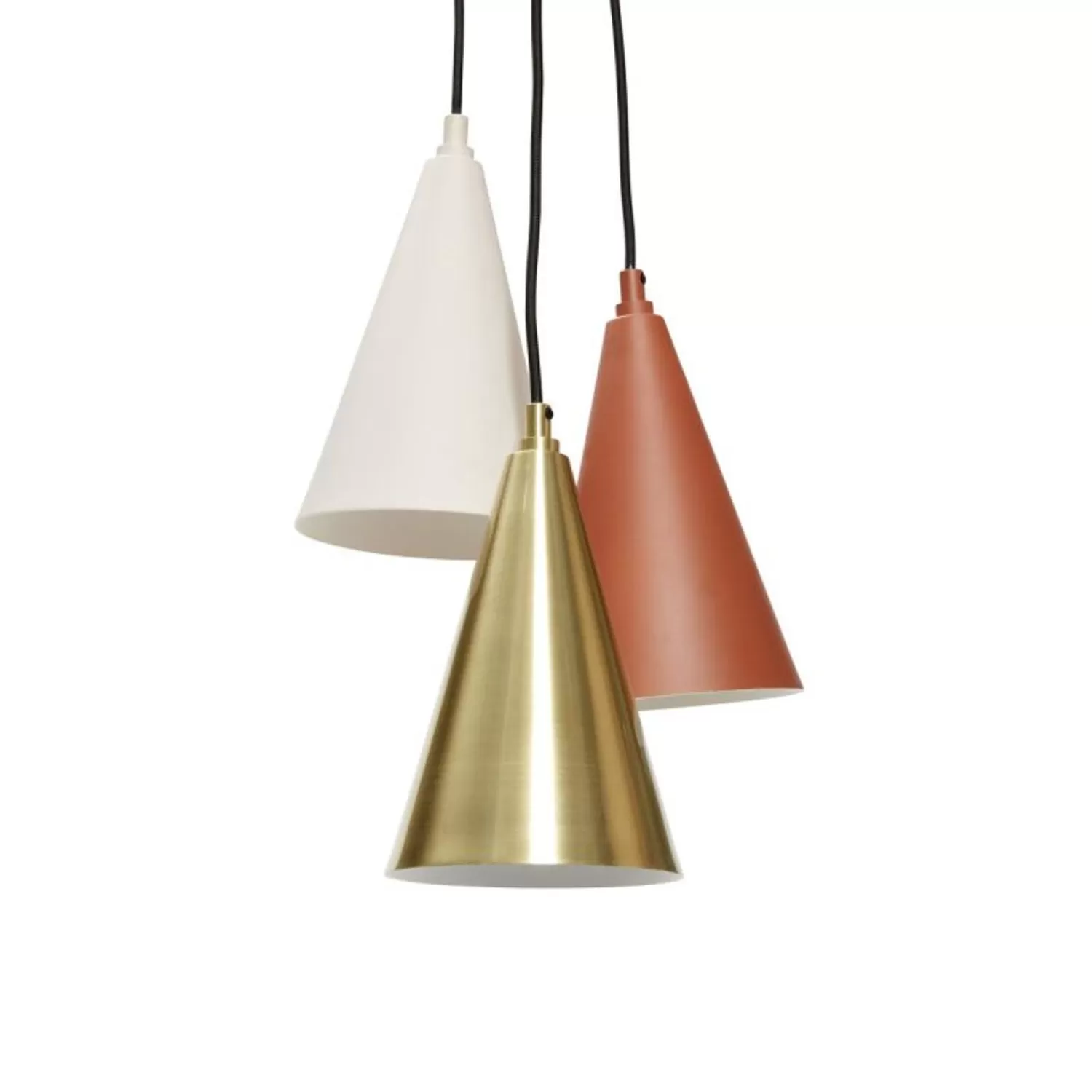 Hübsch Ceiling Lights^Drop Lamp Multicolour Brass, Grey, Maroon