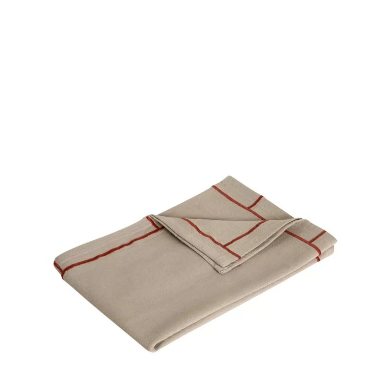 Hübsch Kitchen Textiles^Easypeasy Tea Towel Beige/Red Red, Sand