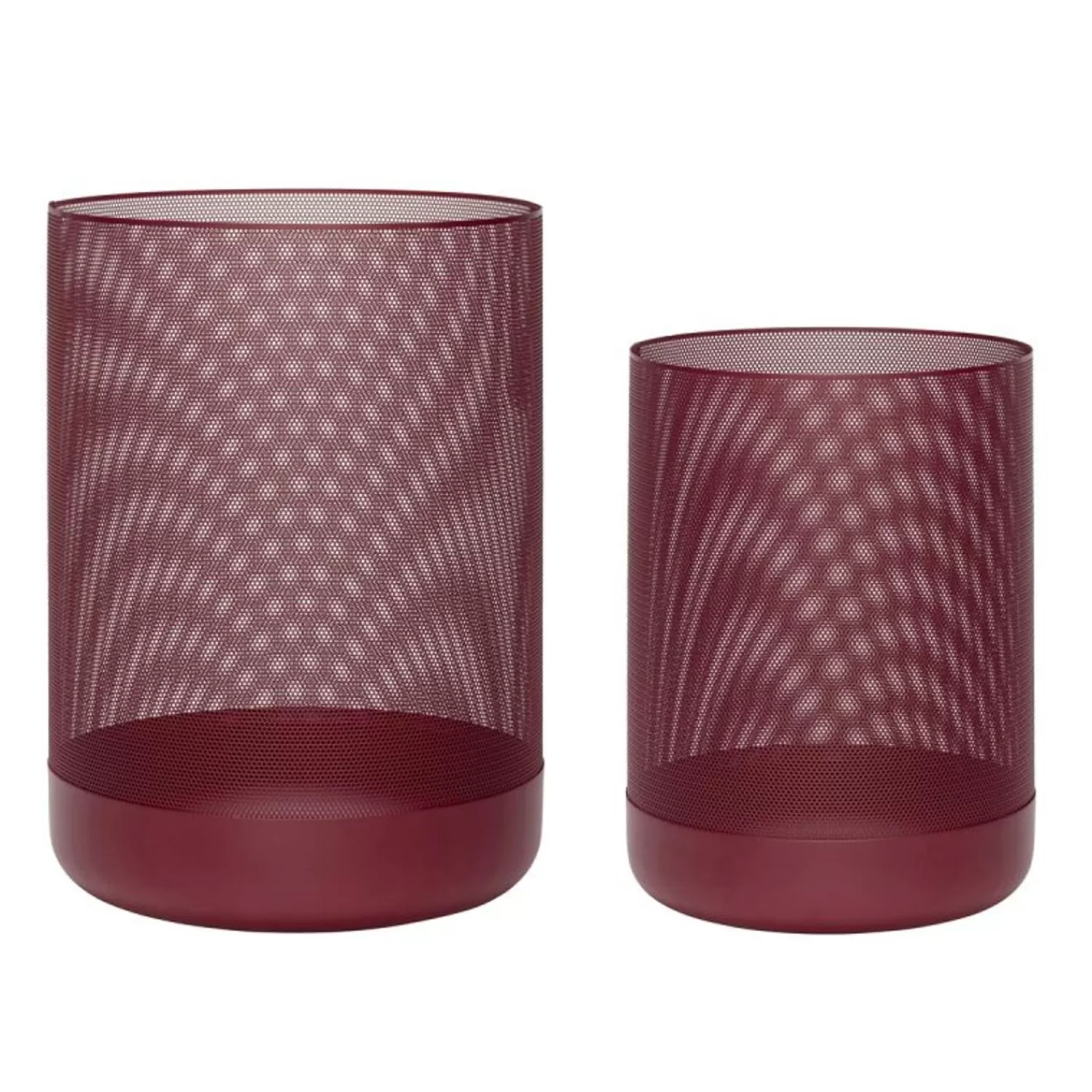 Hübsch Storage^Edge Baskets Burgundy (Set Of 2) Burgundy, Red