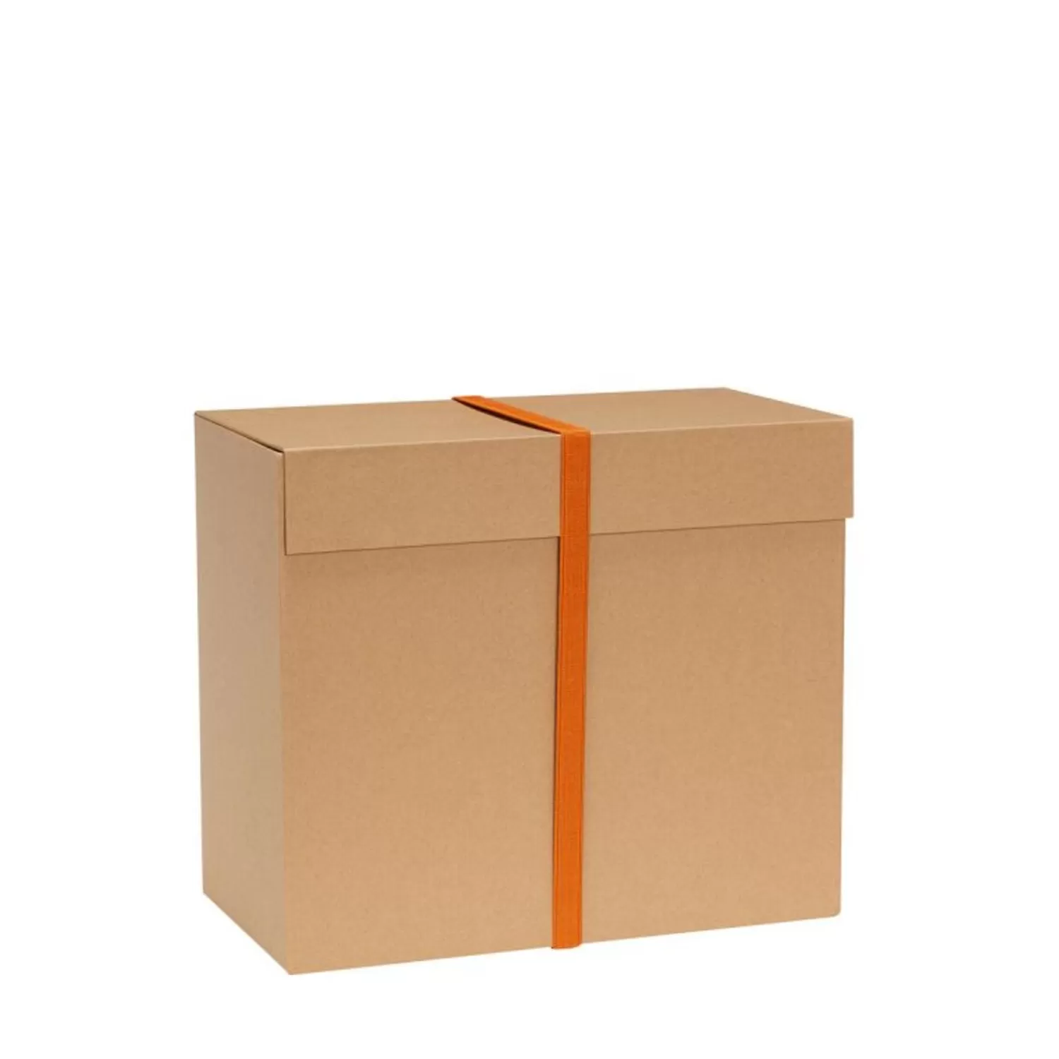 Hübsch Storage^Elo Ring Binder Box Natural Natural, Orange