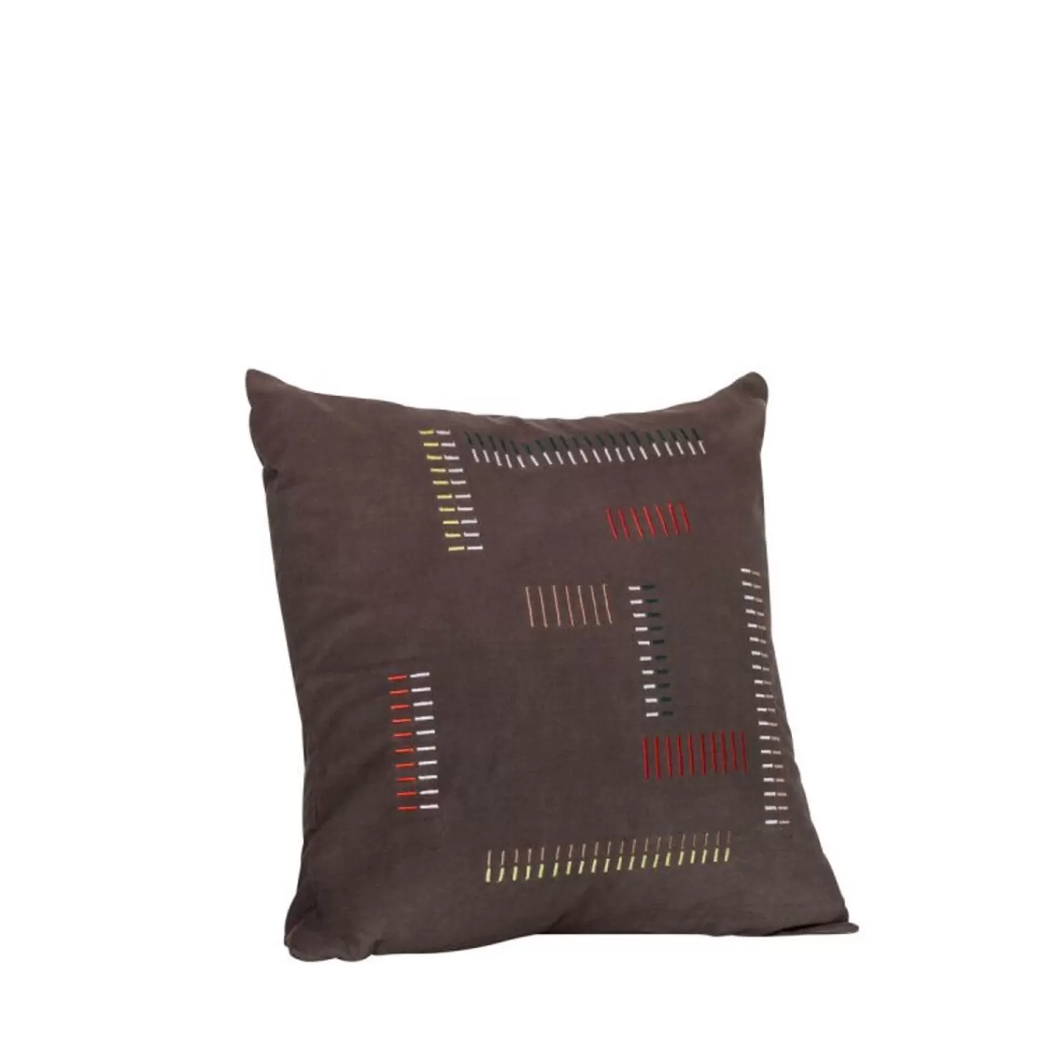 Hübsch Cushions^Elodie Cushion Brown Beige, Brown, Dark Green, Light Grey, Red, Yellow