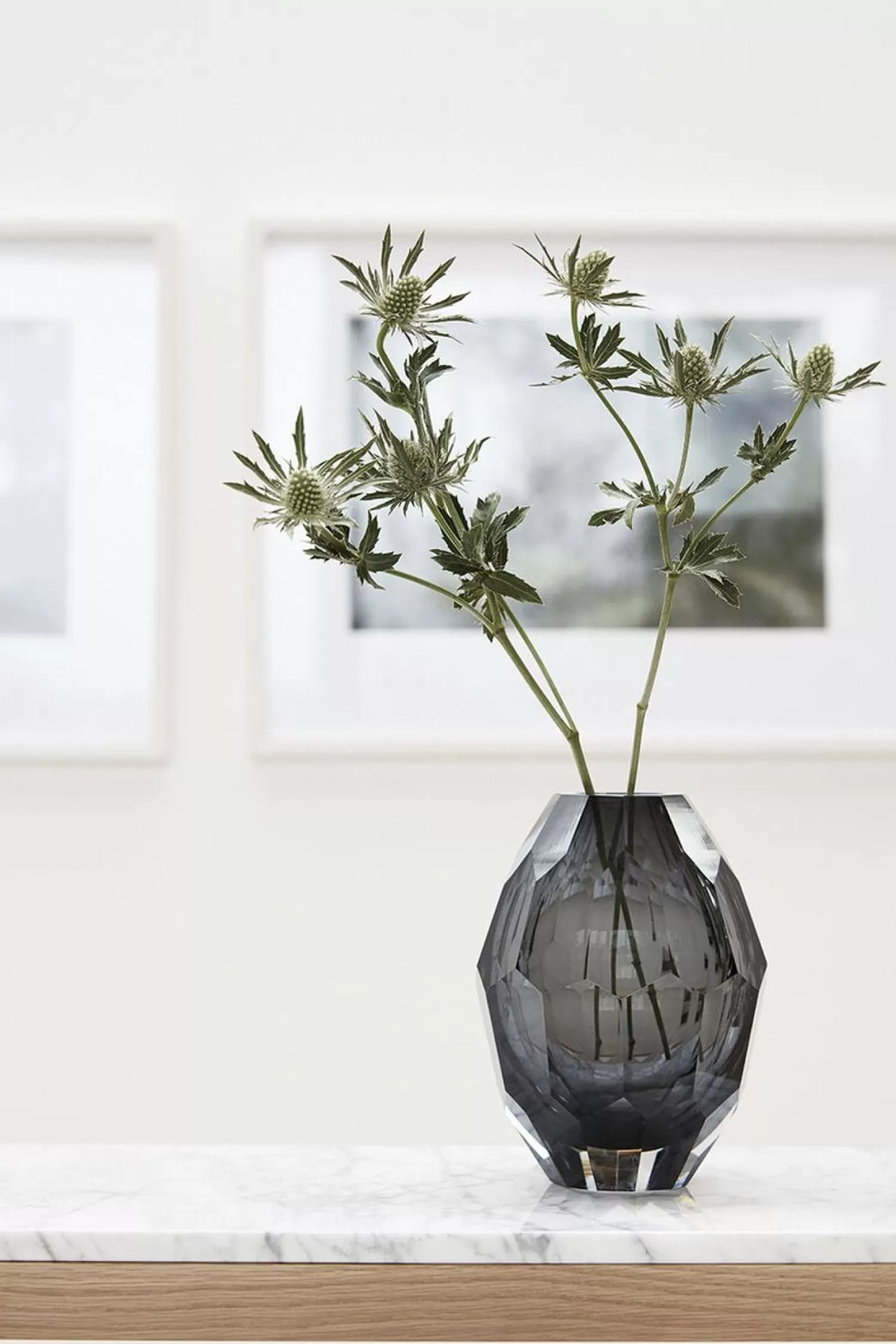 Hübsch Vases^Facet Vase Grey