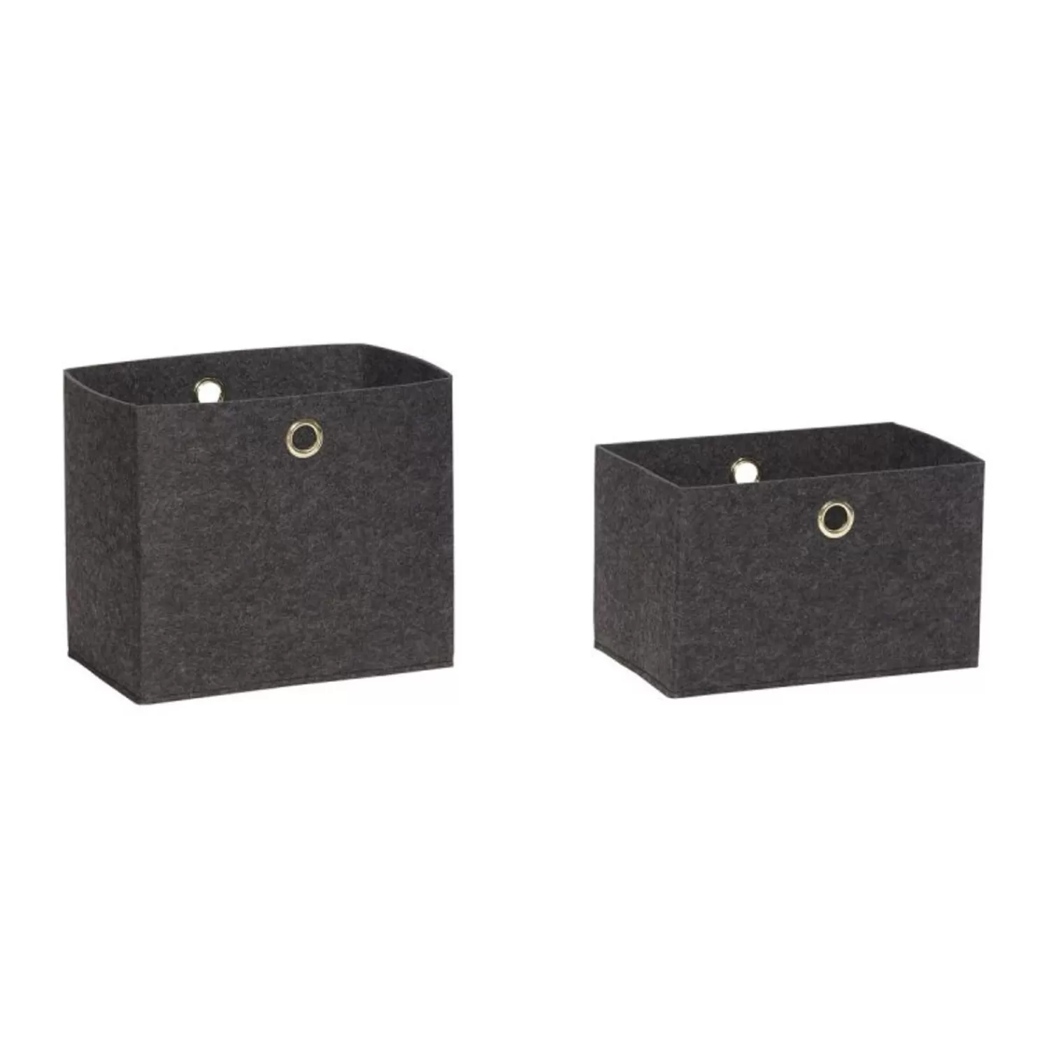 Hübsch Storage^Felt Basket Square (Set Of 2) Grey