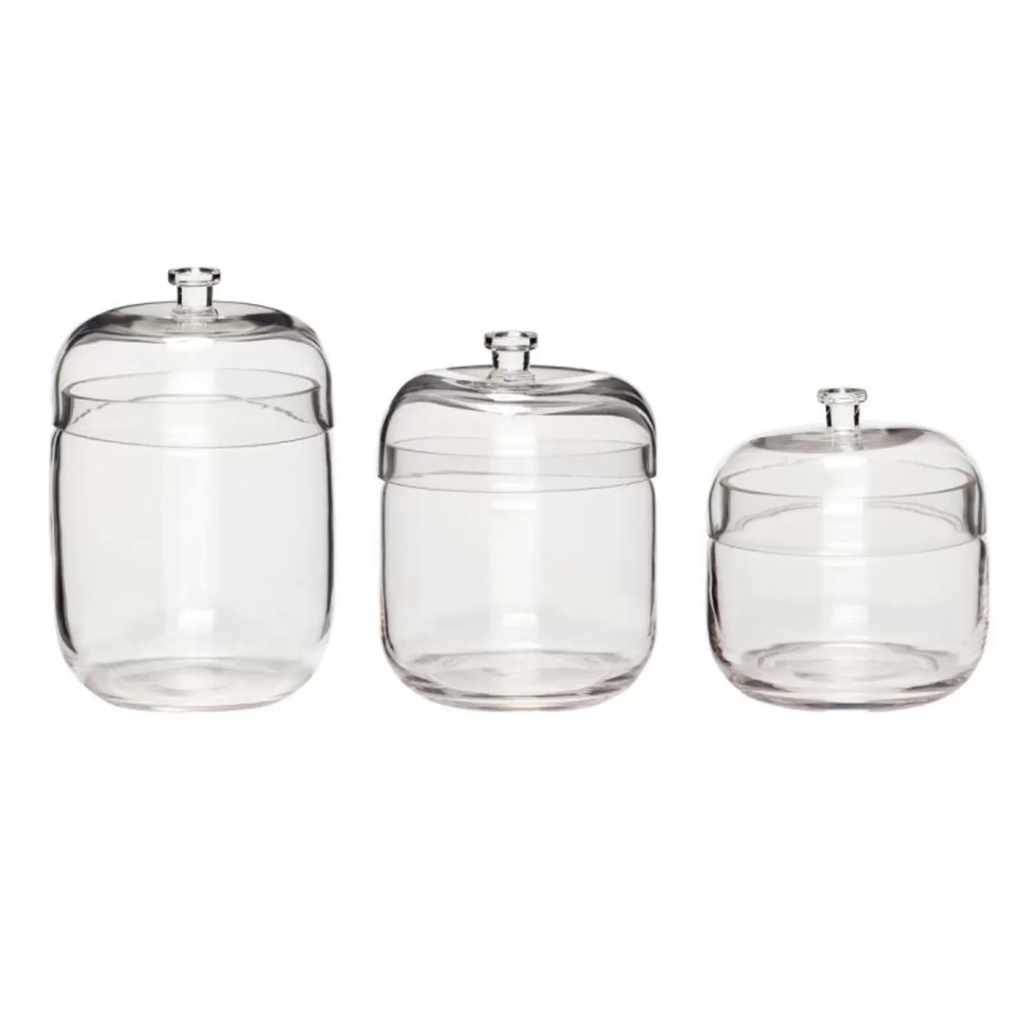 Hübsch Kitchen Accessories^Fill Storage Jars (Set Of 3) Clear