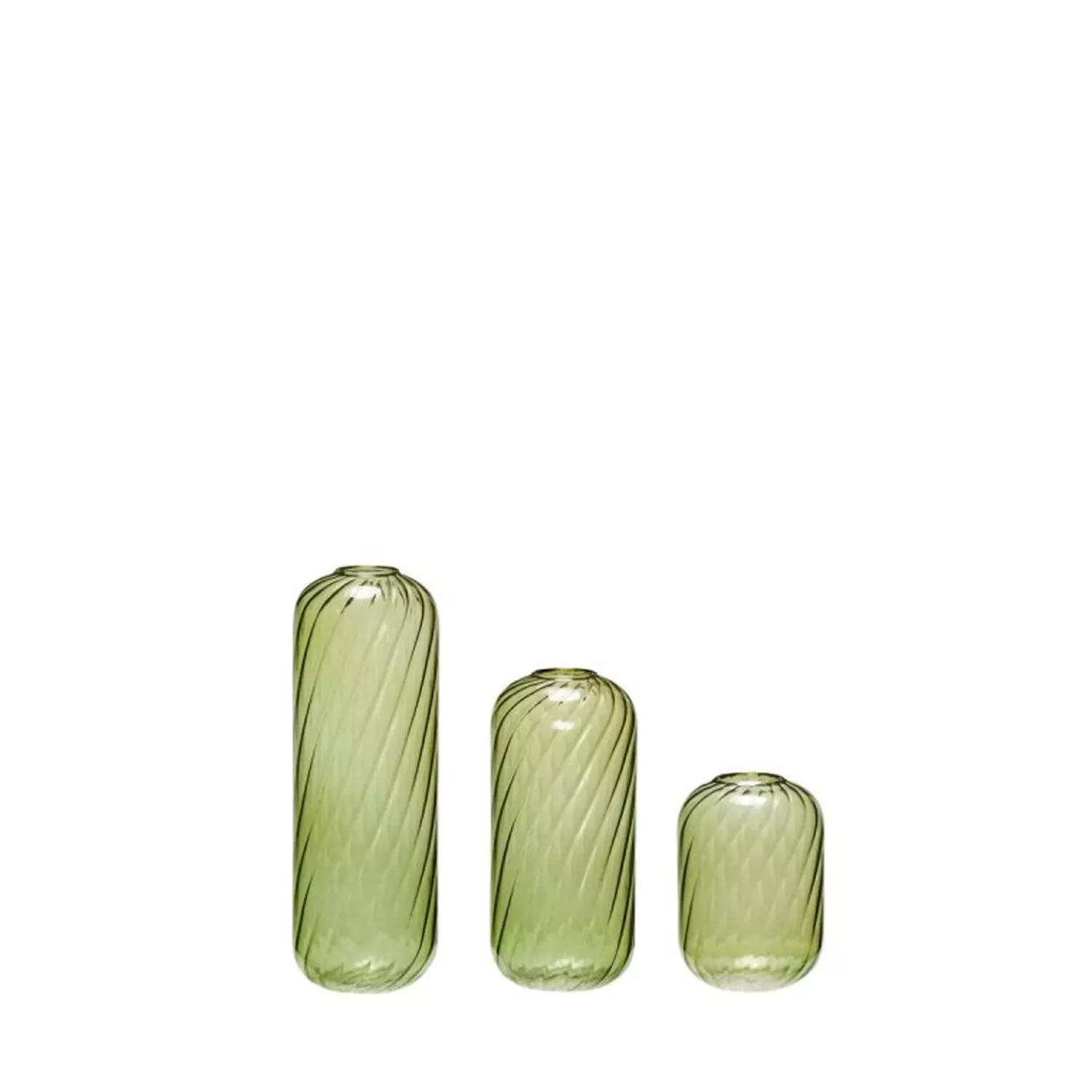 Hübsch Vases^Fleur Vases (Set Of 3) Green