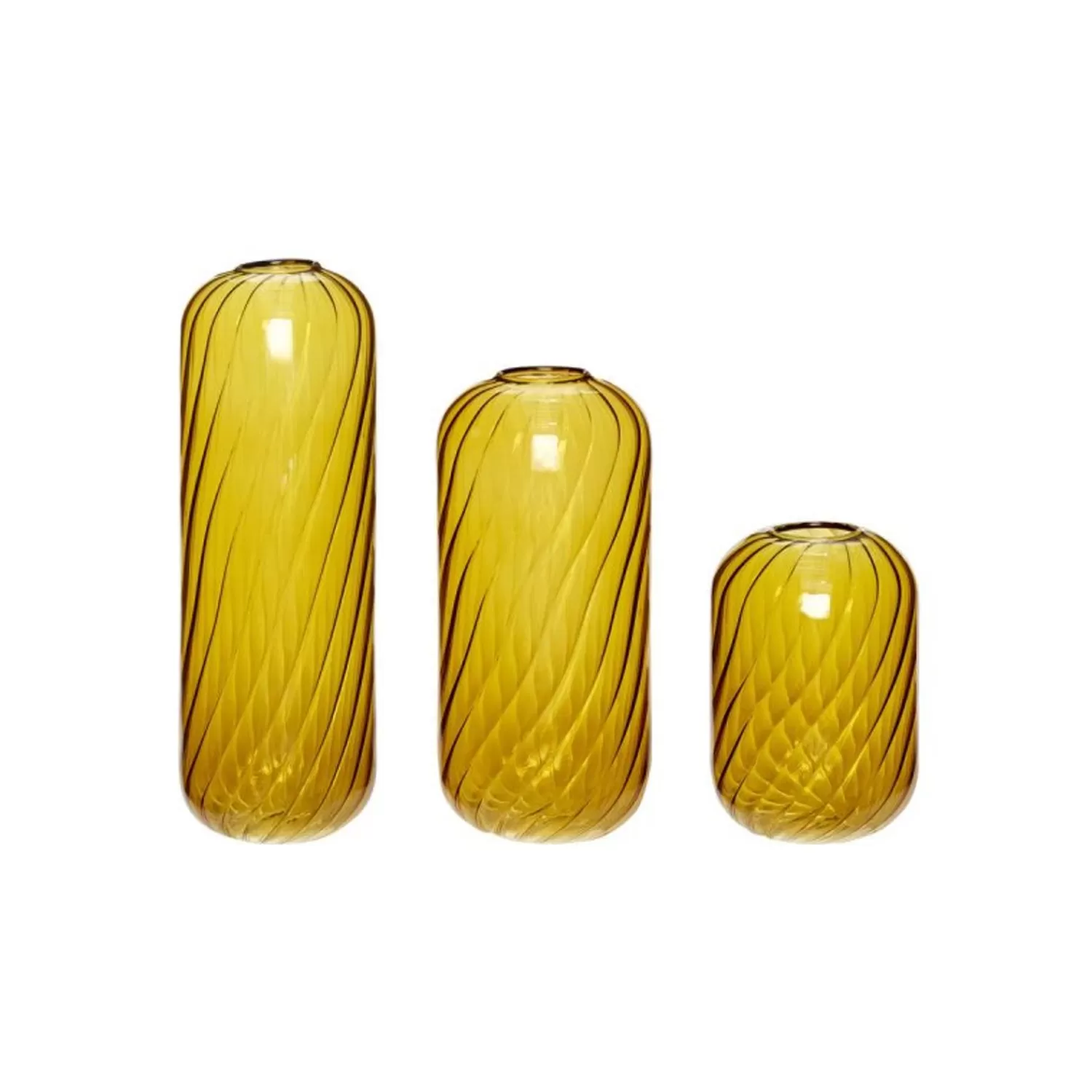 Hübsch Vases^Fleur Vases (Set Of 3) Yellow