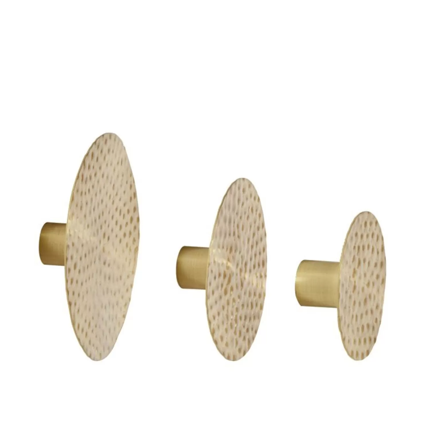 Hübsch Hooks & Coat Racks^Flint Hooks (Set Of 3) Brass