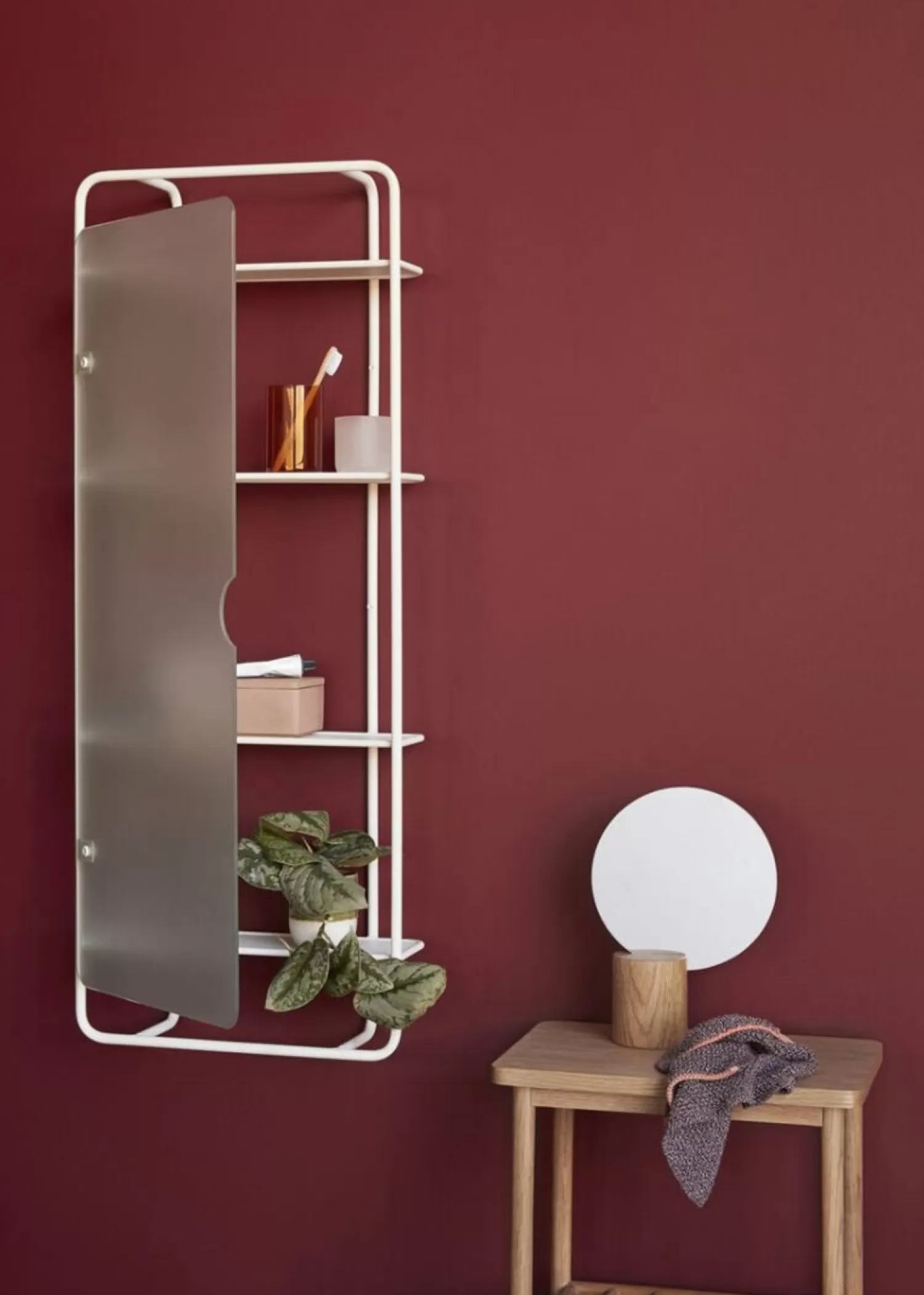 Hübsch Shelf Units & Storage^Form Wall Shelf White Frosted, Grey, White