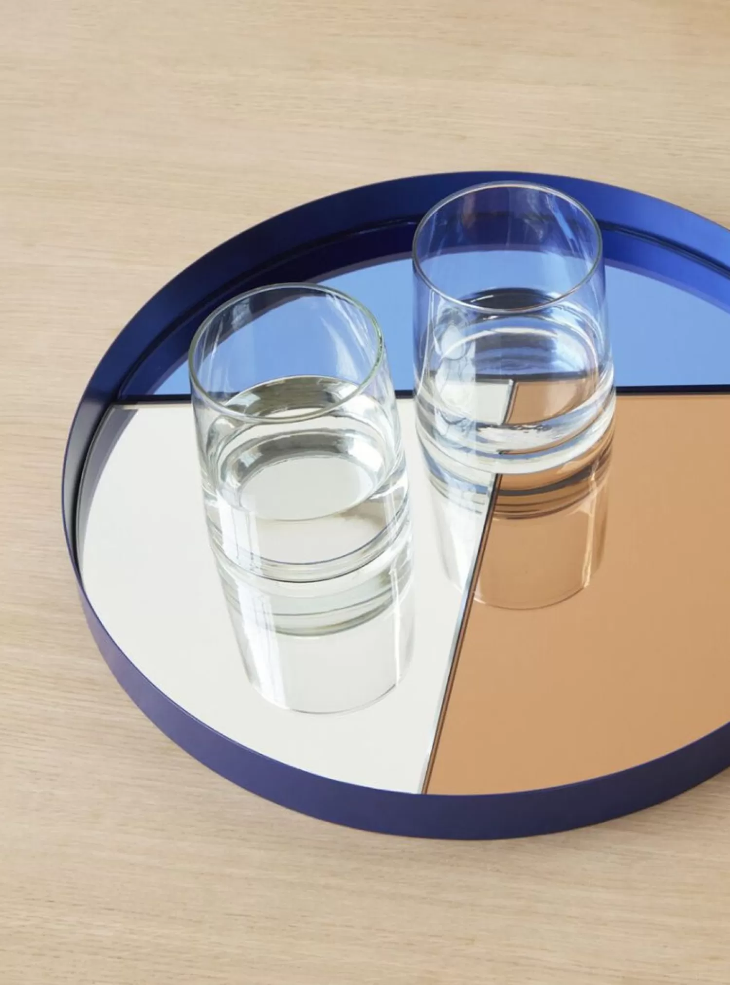 Hübsch Kitchen Accessories^Glance Tray Blue/Rose Blue, Pink