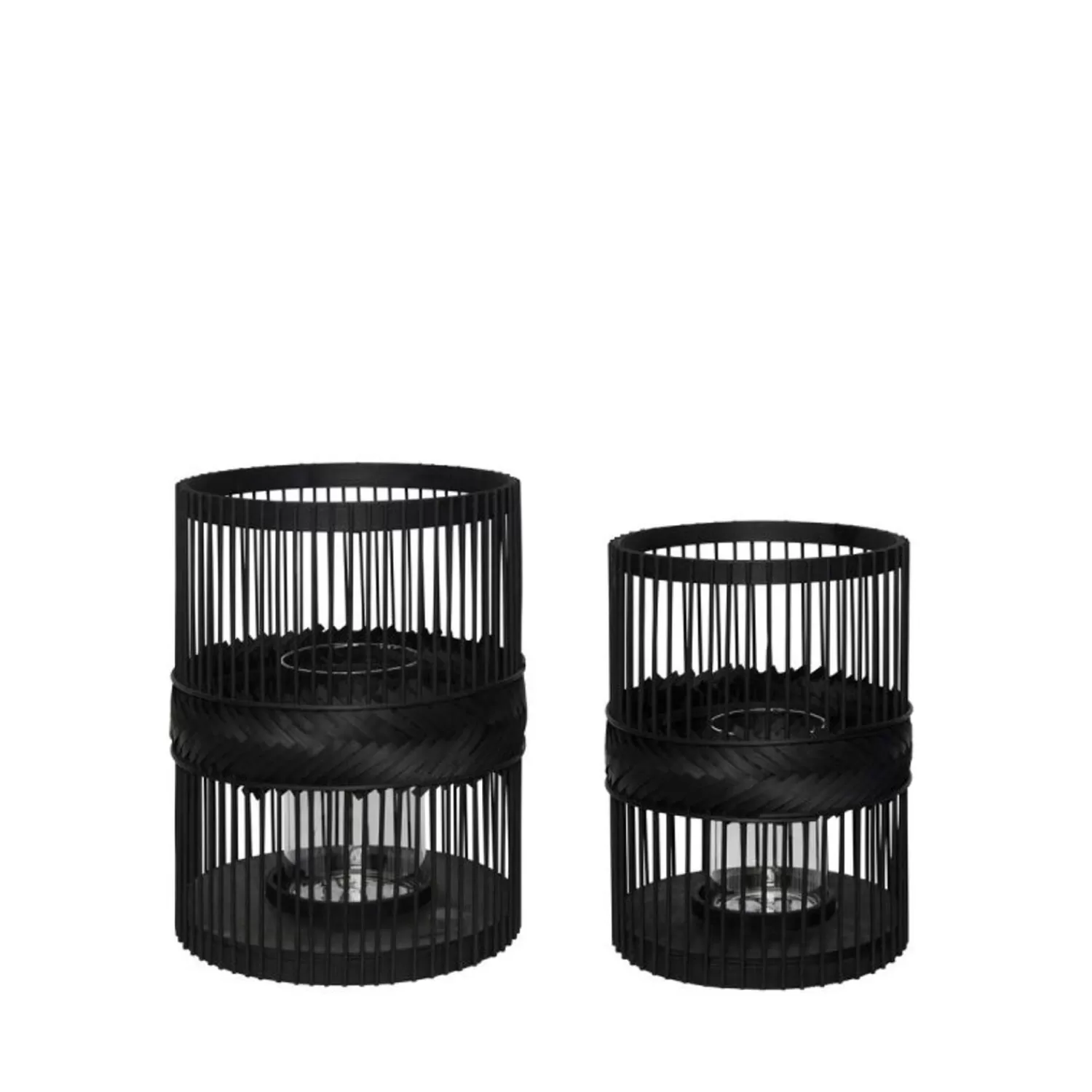 Hübsch Candlesticks & Lanterns^Hexa Lanterns (Set Of 2) Black