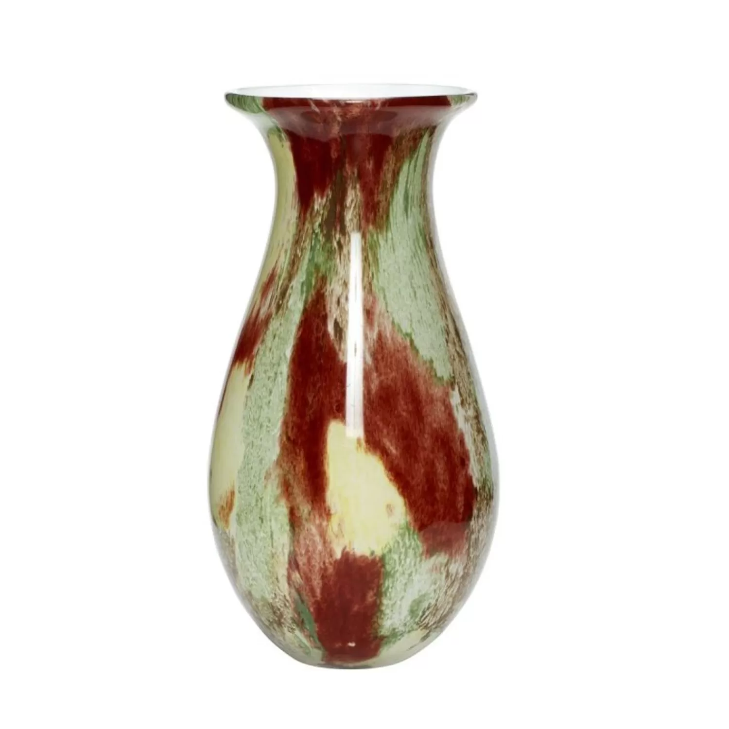 Hübsch Vases^Kaleido Vase Burgundy Burgundy, Brown, Green, Yellow