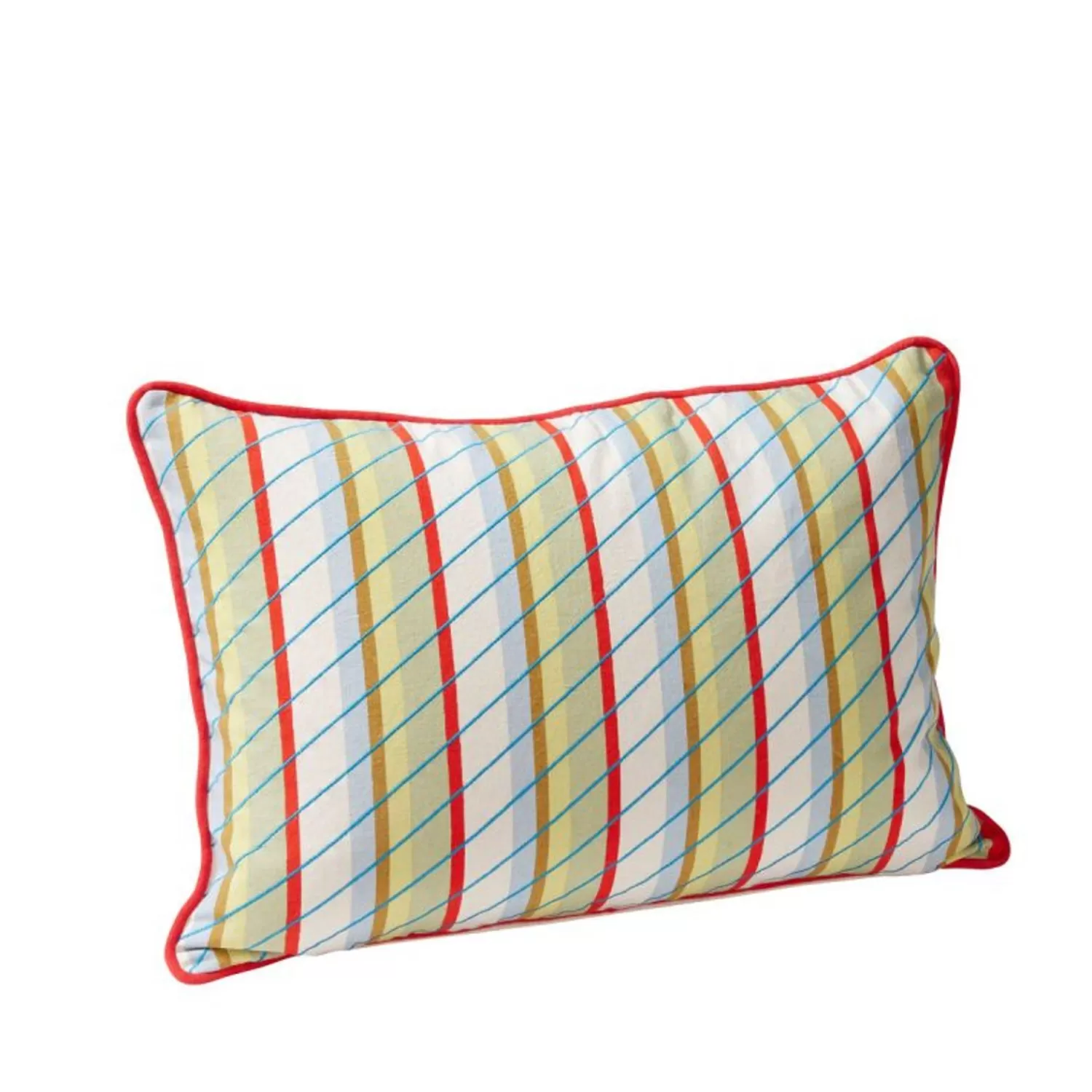 Hübsch Cushions^Kiwi Cushion Multicolour Green, Light Blue, Red, Sand