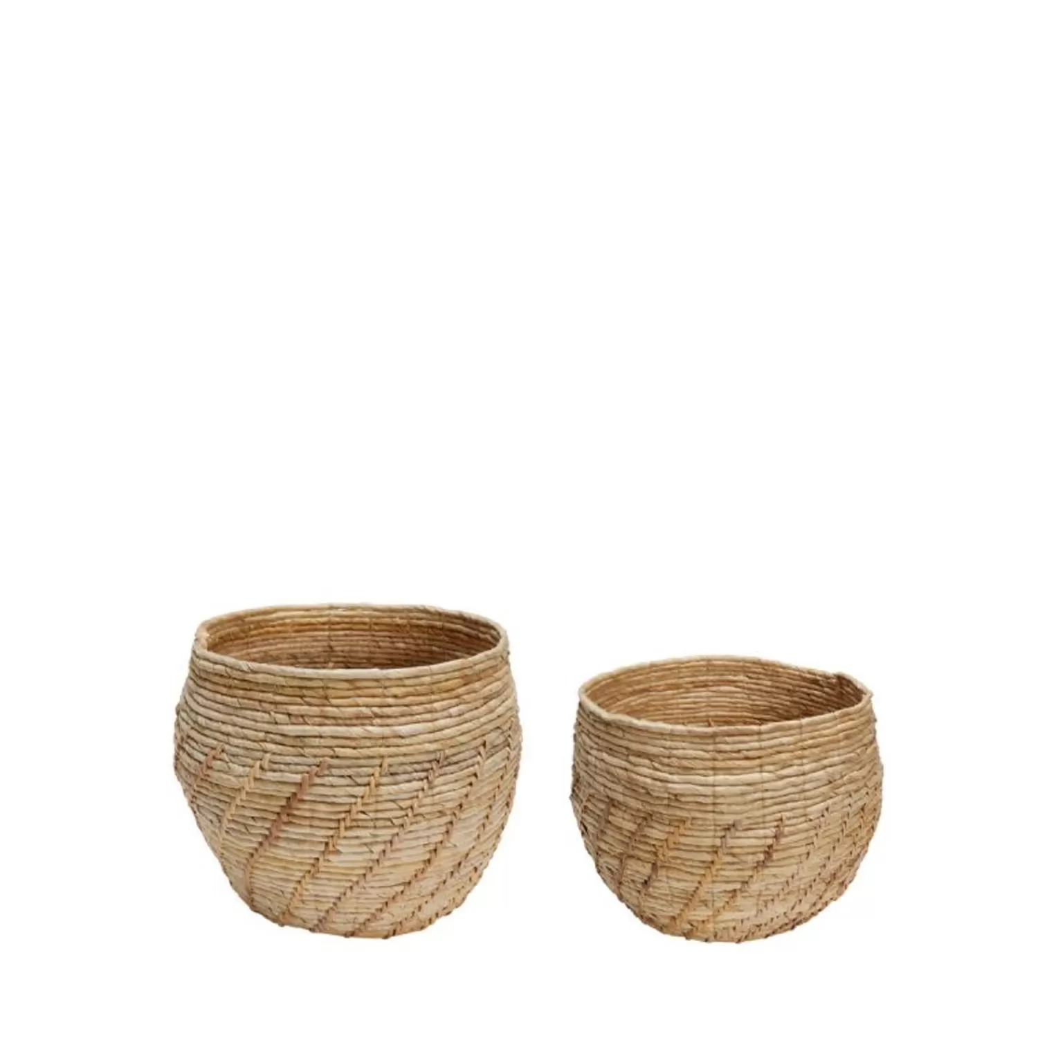 Hübsch Storage^Luxe Baskets (Set Of 2) Natural