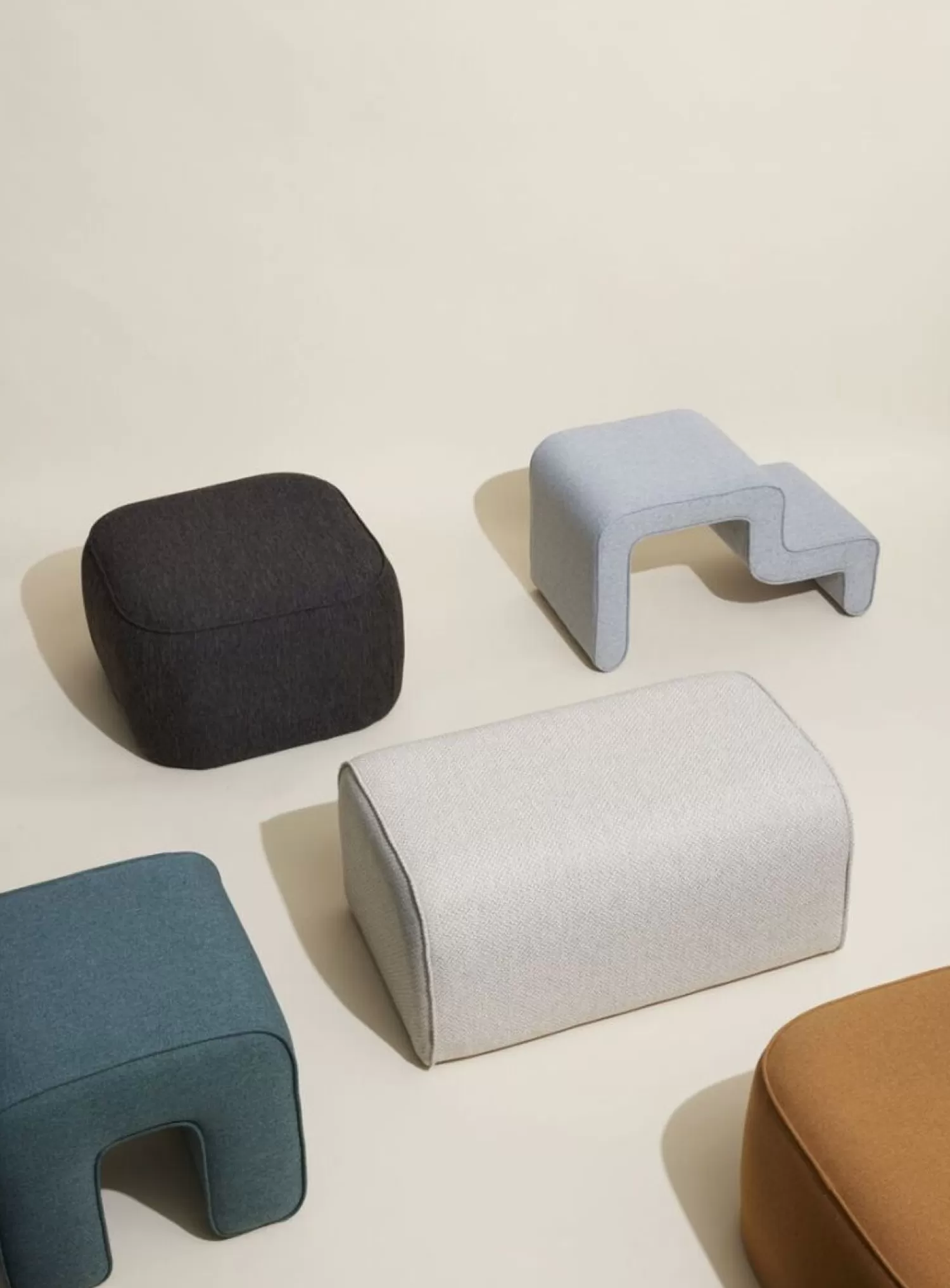 Hübsch Seating^Mellow Pouffe Sand