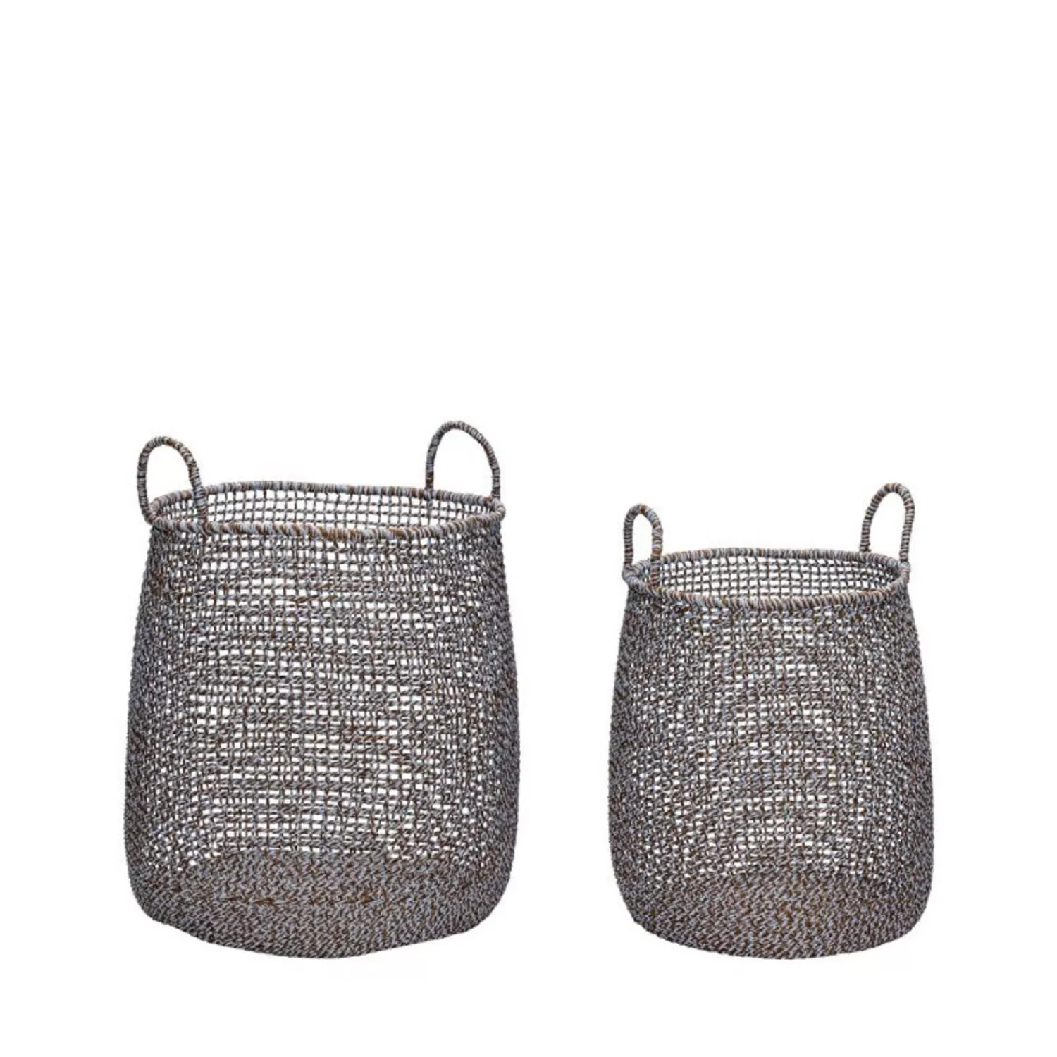 Hübsch Storage^Mist Baskets Brown/Blue (Set Of 2) Blue, Brown