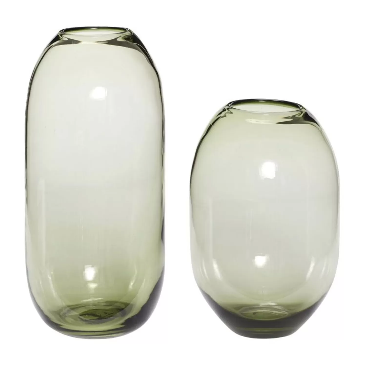 Hübsch Vases^Moss Vases (Set Of 2) Green