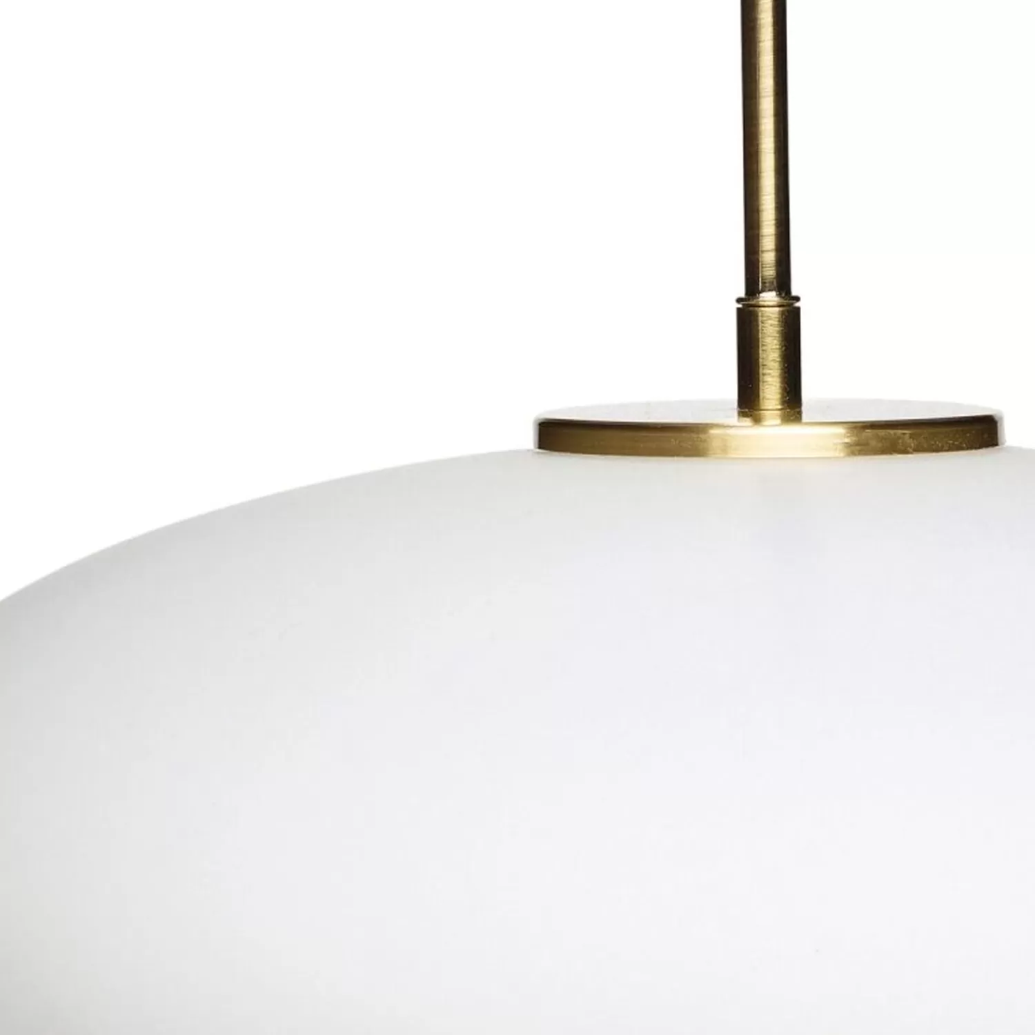 Hübsch Ceiling Lights^Muse Pendant Ellipse White Brass, White