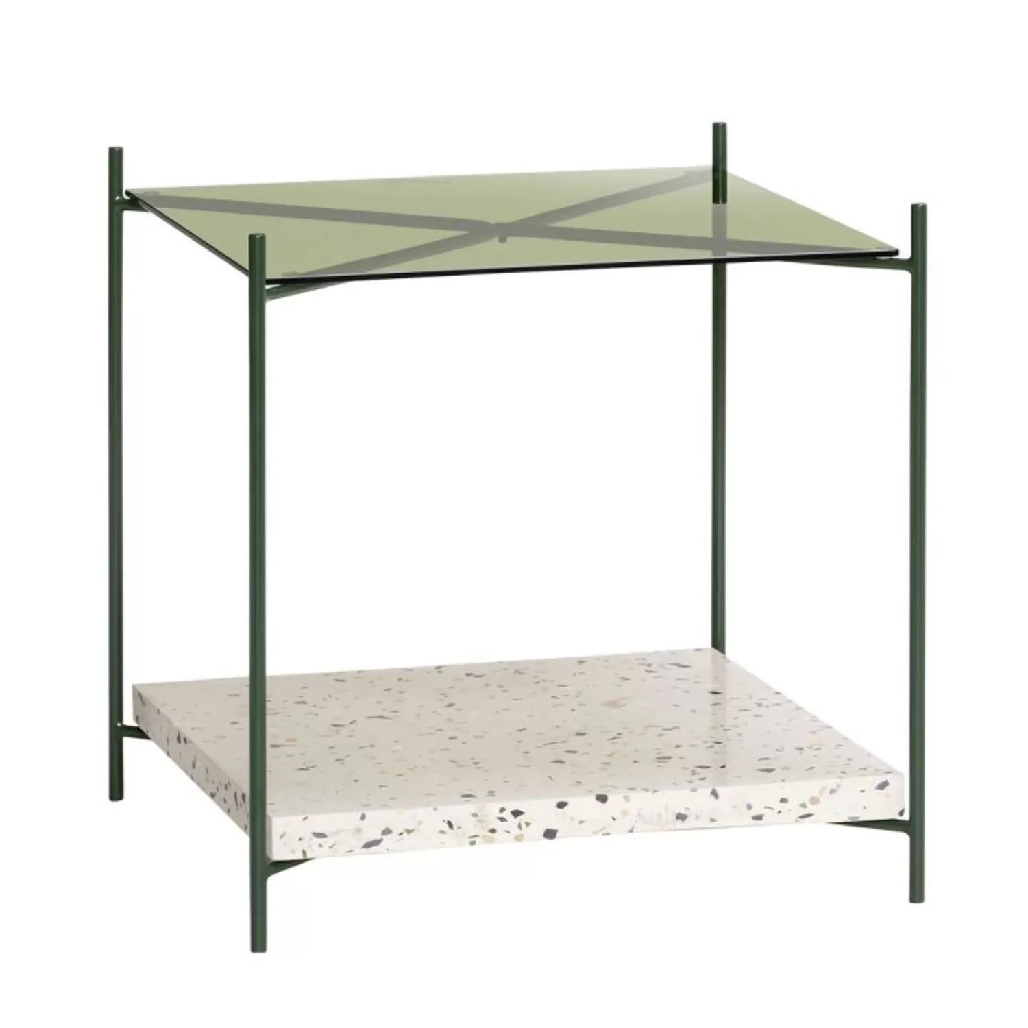 Hübsch Tables^Niche Side Table Green/Terrazzo Green, White