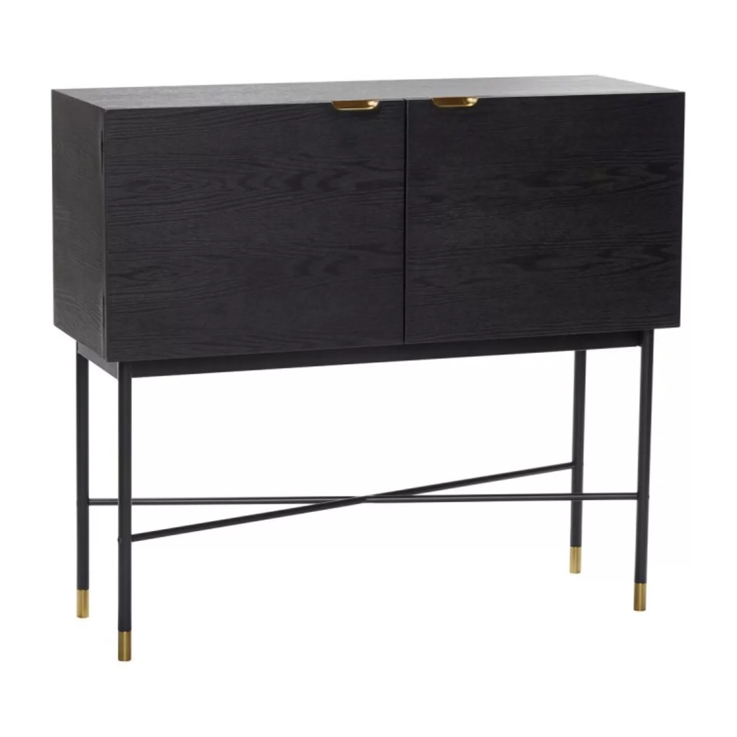 Hübsch Shelf Units & Storage^Norm Console Table Black Black, Brass