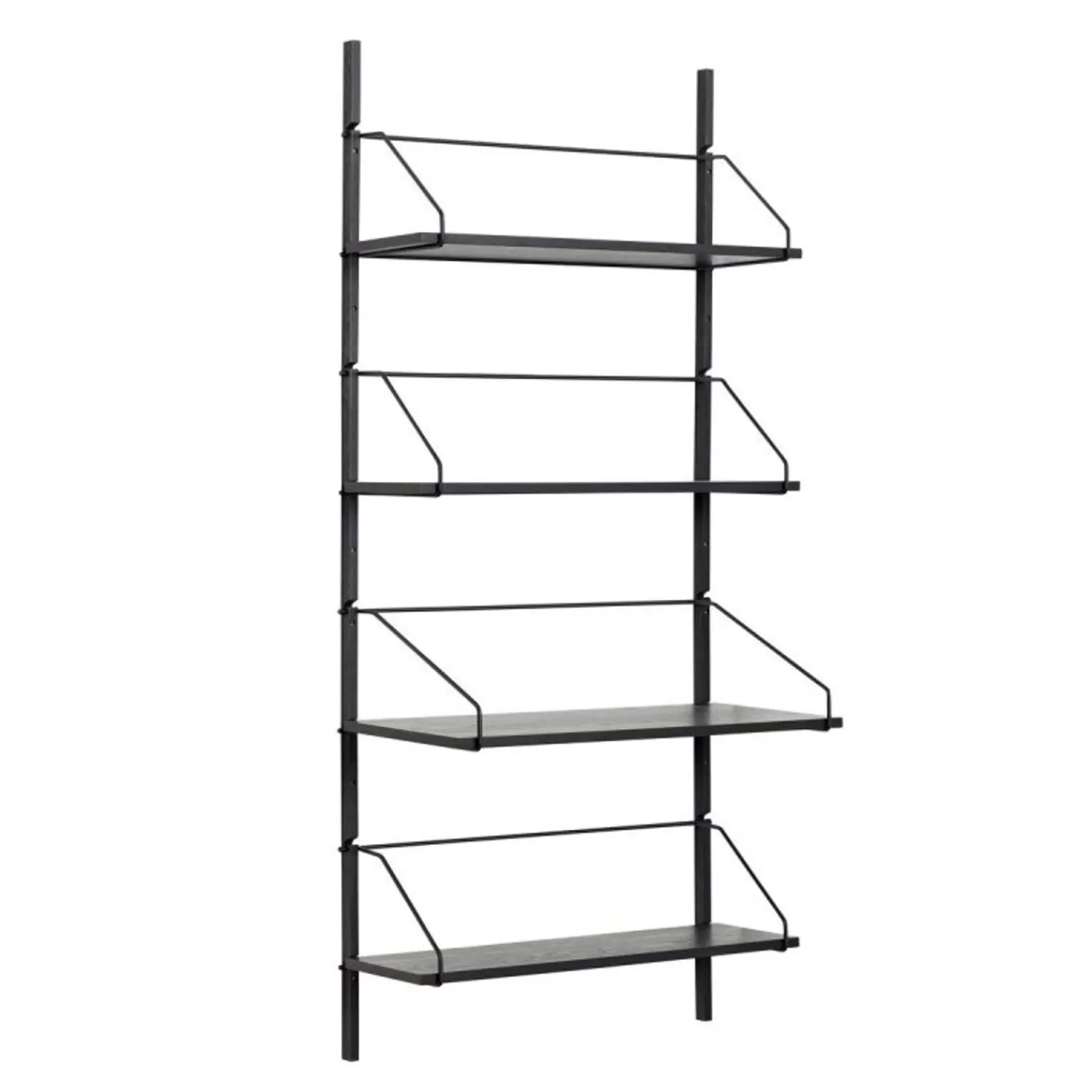 Hübsch Shelf Units & Storage^Norm Wall Shelf Unit 4 Shelves Black