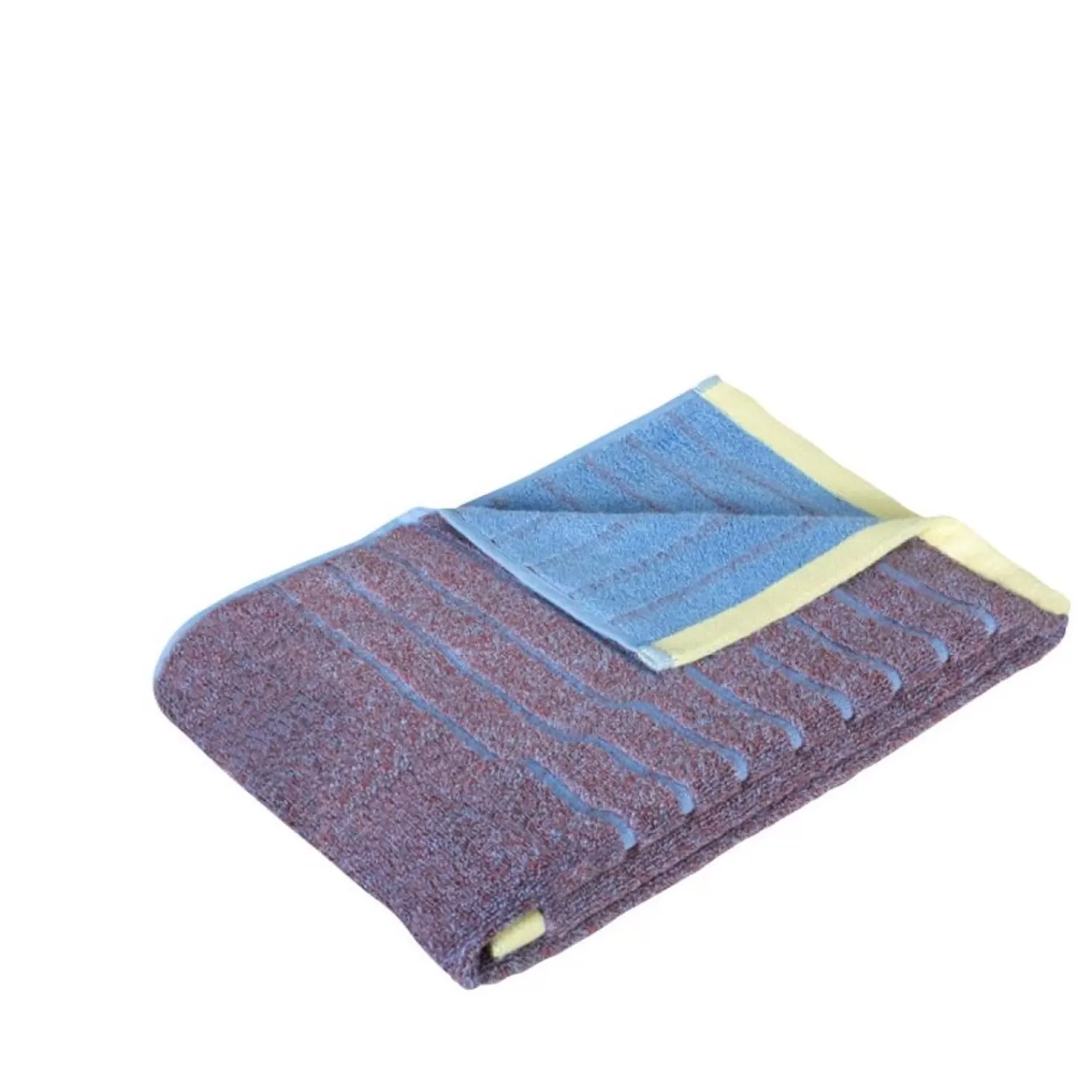 Hübsch Towels^Promenade Towel Large Purple/Blue Purple, Blue, Yellow