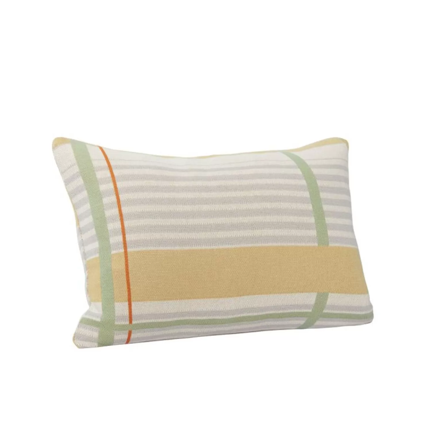 Hübsch Cushions^Quadrum Knitted Cushion Multicolour Beige, Green, Grey, Orange, Yellow